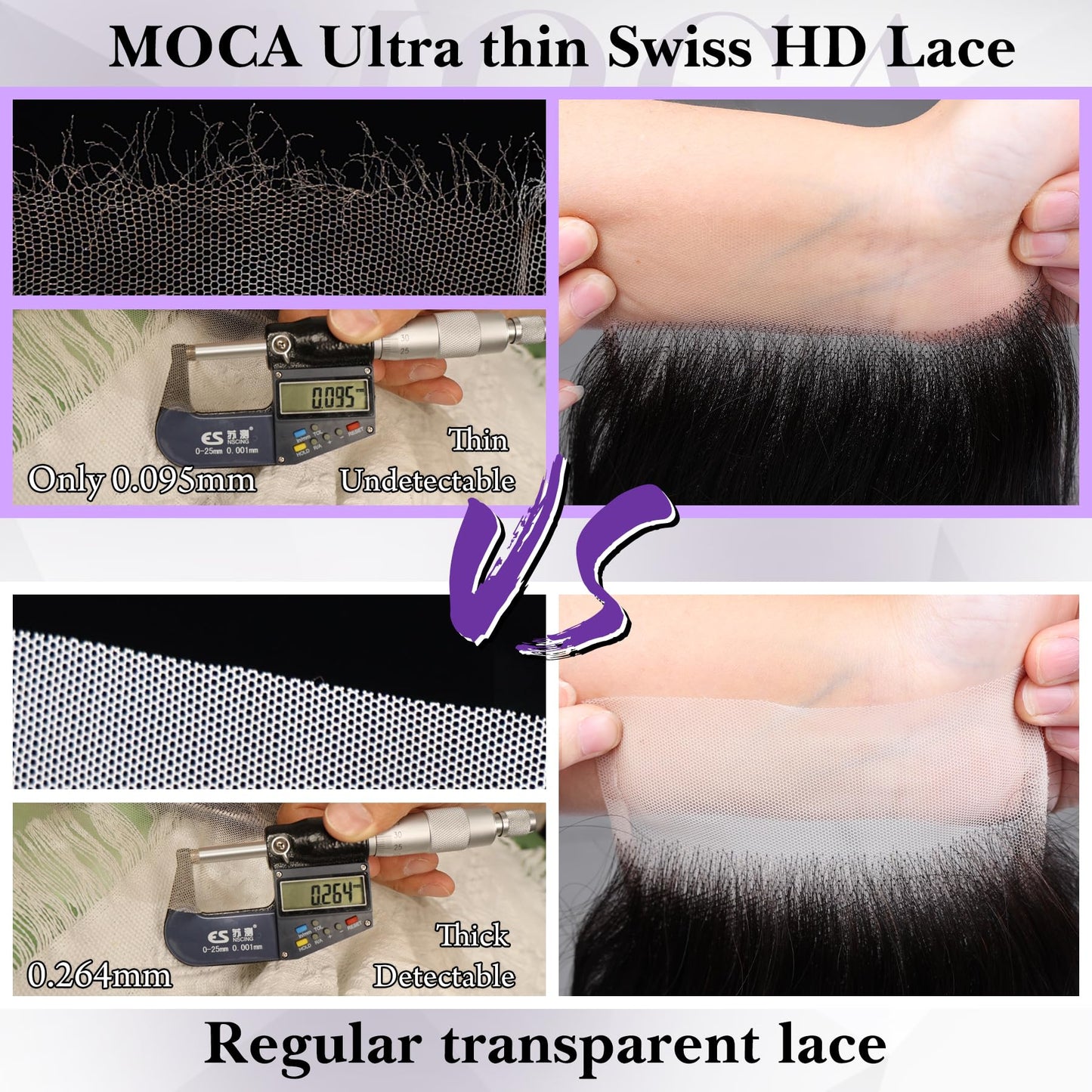 13X4 Frontal HD Lace 16 Inch, SKINLIKE Lace Frontal Only,0.095mm Ultra-thin Invisible Real Swiss Lace Straight RAW Virgin Human Hair Single Knot Pre-Plucked with Baby Hair