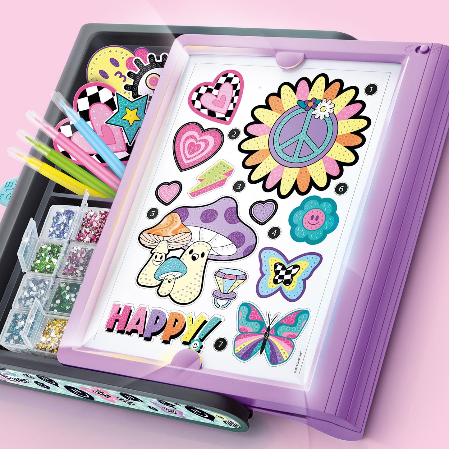 Canal Toys Style 4 Ever Diamond Art Studio. 3 in 1 LED case with Light up Board. Create Drawings, Diamond Posters, and Diamond Stickers. Age 6+