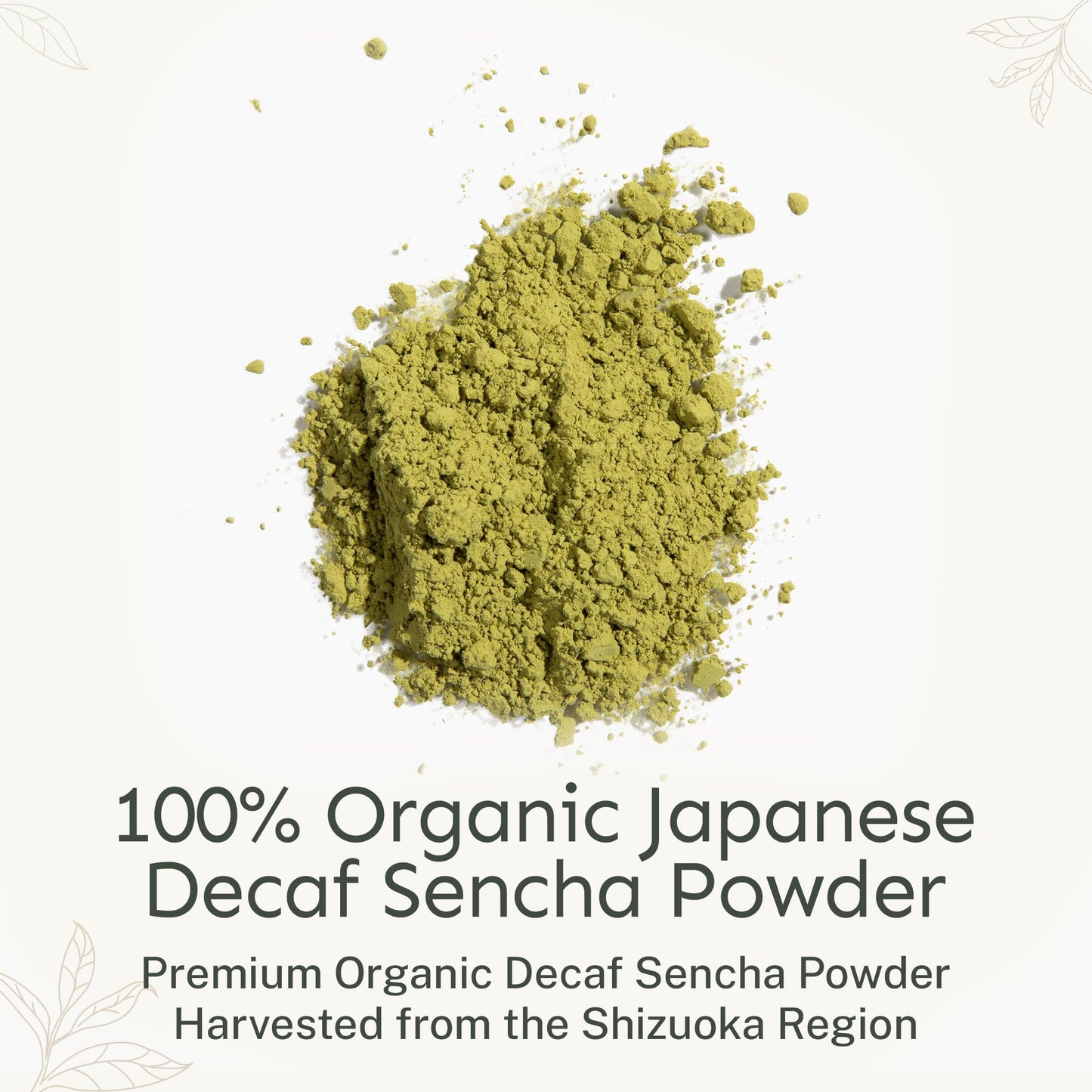 Yu Tea Decaf Organic Sencha Green Tea Powder, 100 Servings | Rich in Antioxidants, EGCG, & L-Theanine | Pure Japanese First Harvest Leaf | Caffeine-Free & Unsweetened | Resealable Pouch, 2.65 oz