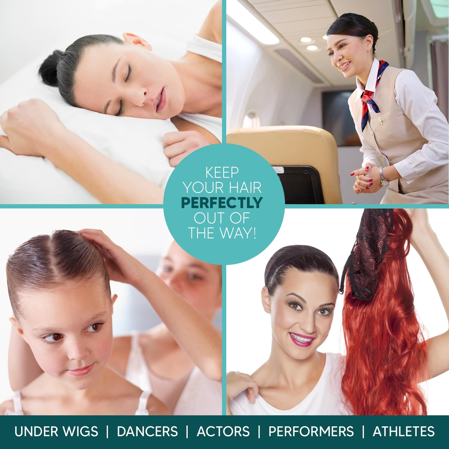 1000 Pack Invisible Hair Nets for Women & Men | Elastic 24" Mesh Hair Net for Buns, Long Hair & Short Hair - Hairnets for Ballet Dancers, Sleeping, Wig Storage, Food Service & More