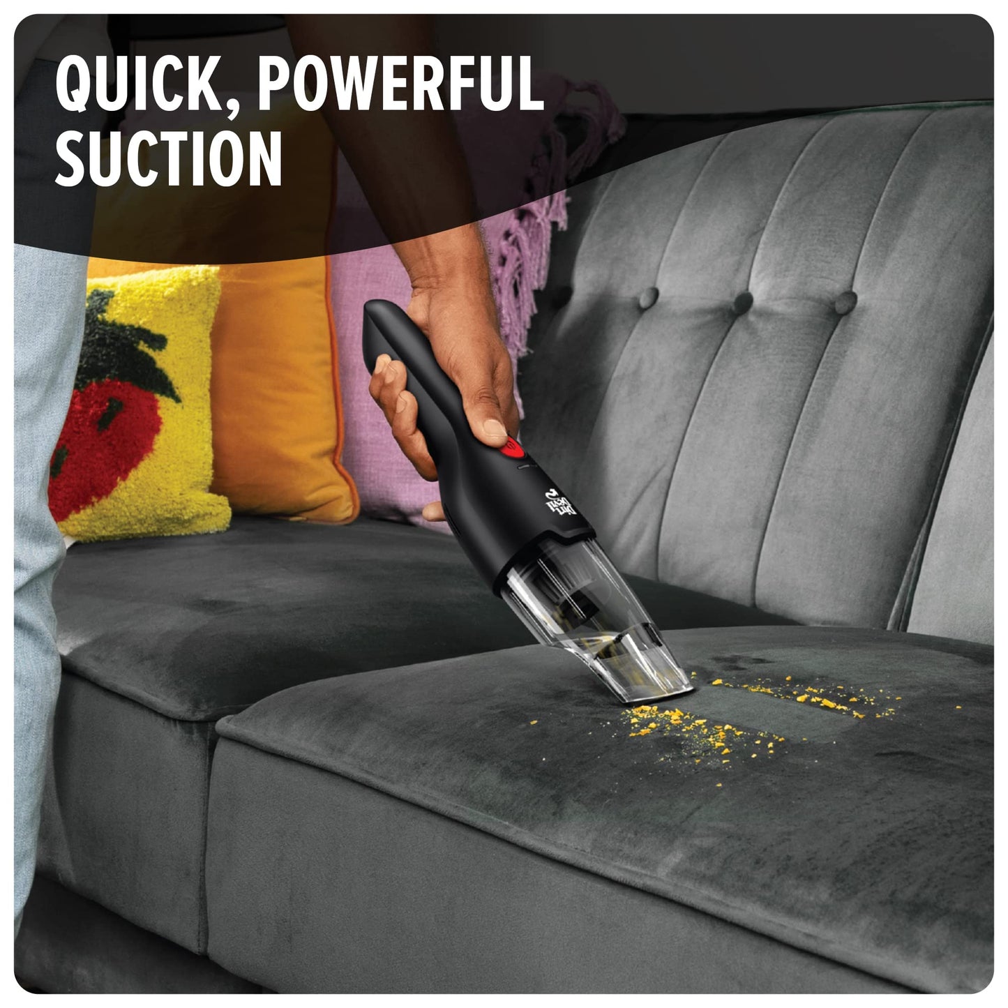 Dirt Devil Grab and Go+ 8V Cordless Handheld Vacuum Cleaner, Powerful Suction, Lightweight, Includes 2-in-1 Tool and Charging Stand with Tool Storage, Portable Vacuum Cleaner