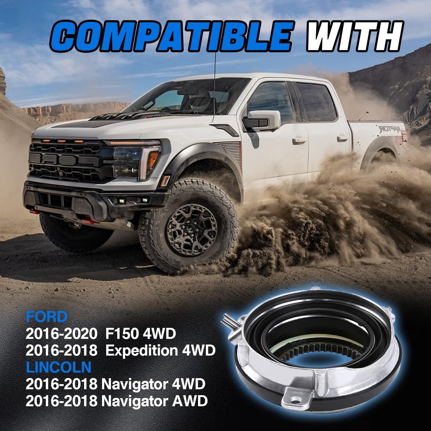 WEIELITE HL1Z-3C247-A 4Wheel Drive 4x4 4WD Hub Auto Locking Actuator Compatible with Ford F150 2016-2020 Ford Expedition 2016 2017 2018 Lincoln Navigator 2016-2018 Replace GL1Z-3C247-A