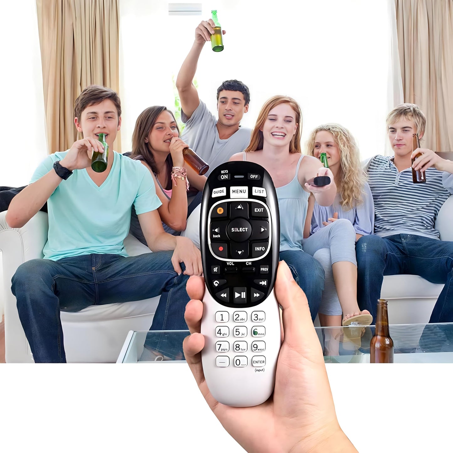 Buck AT&T DirecTV RC73 IR/RF Universal Wireless Genie Remote Control Replacement, Compatible with DirecTV HR20/HR21/HR34/HR44/HR54 DVR Satellite Dish Receiver