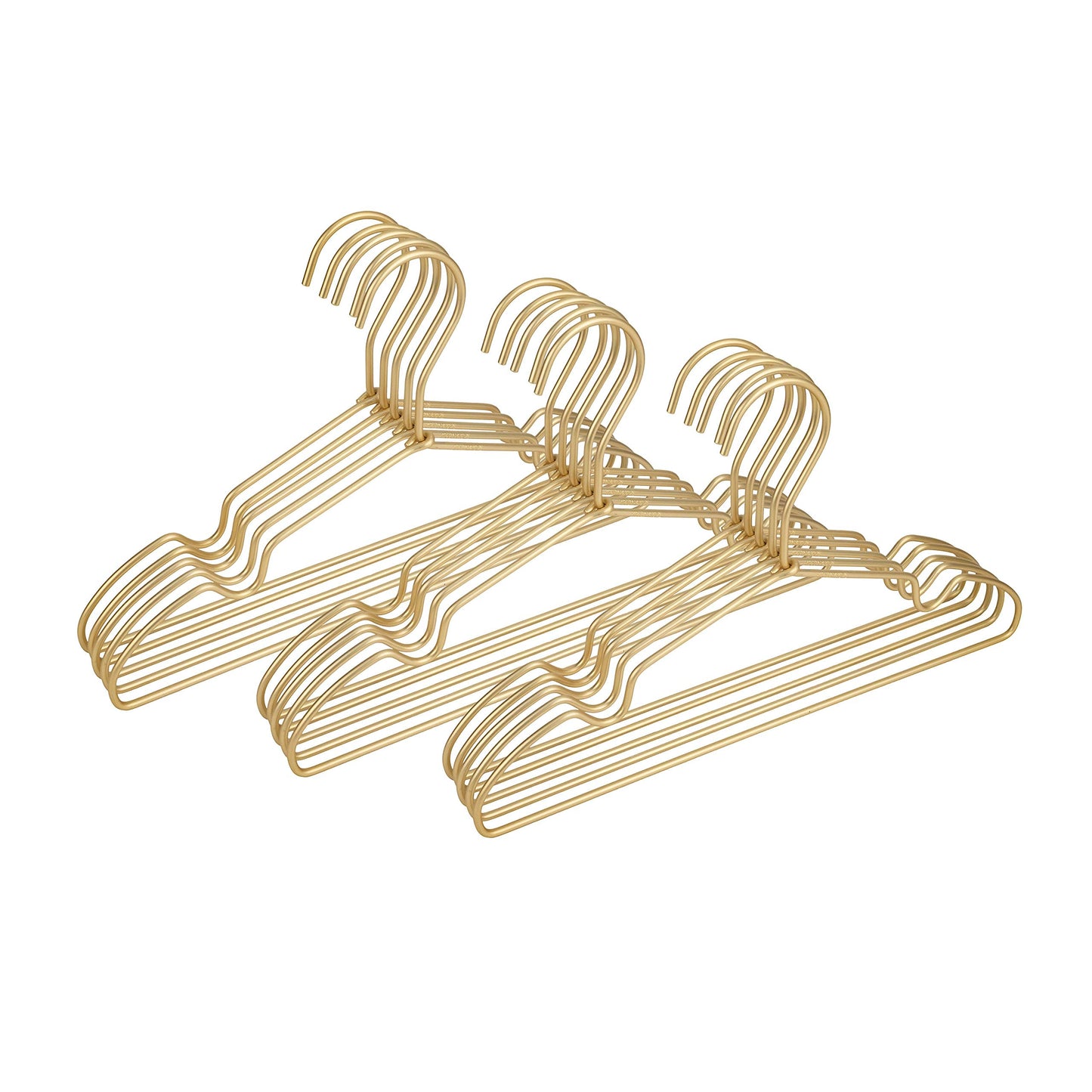 Koobay 12.6” Matte Gold Metal Kids Baby Hangers, 60Pack, Non Slip Suit for Coated Wire Children Clothes Hangers Closet Storage, Retail Display,Space Saving for Toddler Coats Infant Hangers