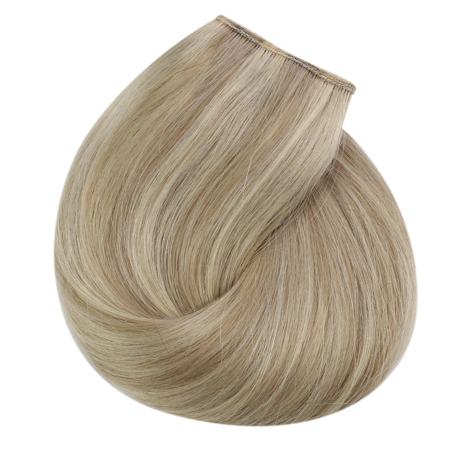 Sunny 80G Wire Hair Extensions Blonde Short Hair Extensions Secret Human Hair Wire Extensions Dark Ash Blonde Mix Golden Blonde Invisible Hair Extensions Clip ins Blonde Hair Extensions 12 inch