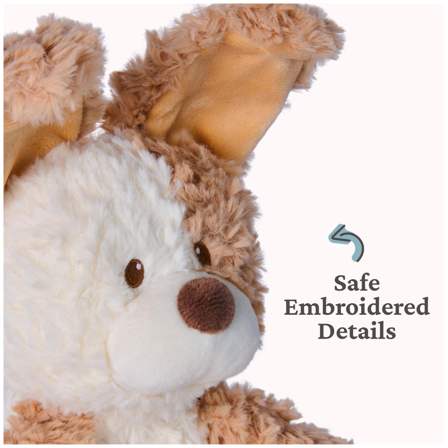 GUND Baby Peek-a-Boo Peeki Puppy Plush, Dog Stuffed Animal, Baby Toy for Ages 0 and Up, Brown/Cream, 7"