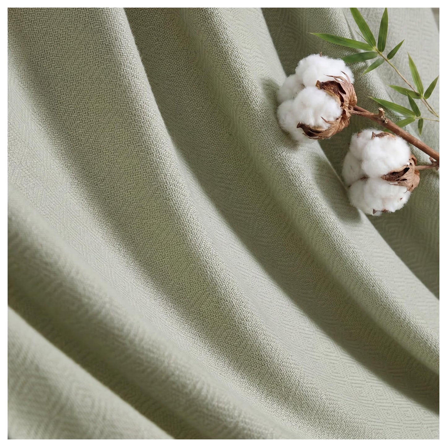 Madison Park Queen Size Blanket, 70% Rayon Bamboo-Based, 30% Cotton, Breathable for Hot Sleepers Menopause, Ultra Soft and Snag-Resistant, Summer Blanket for Bed or Couch, Queen 90"x90" Sage Green