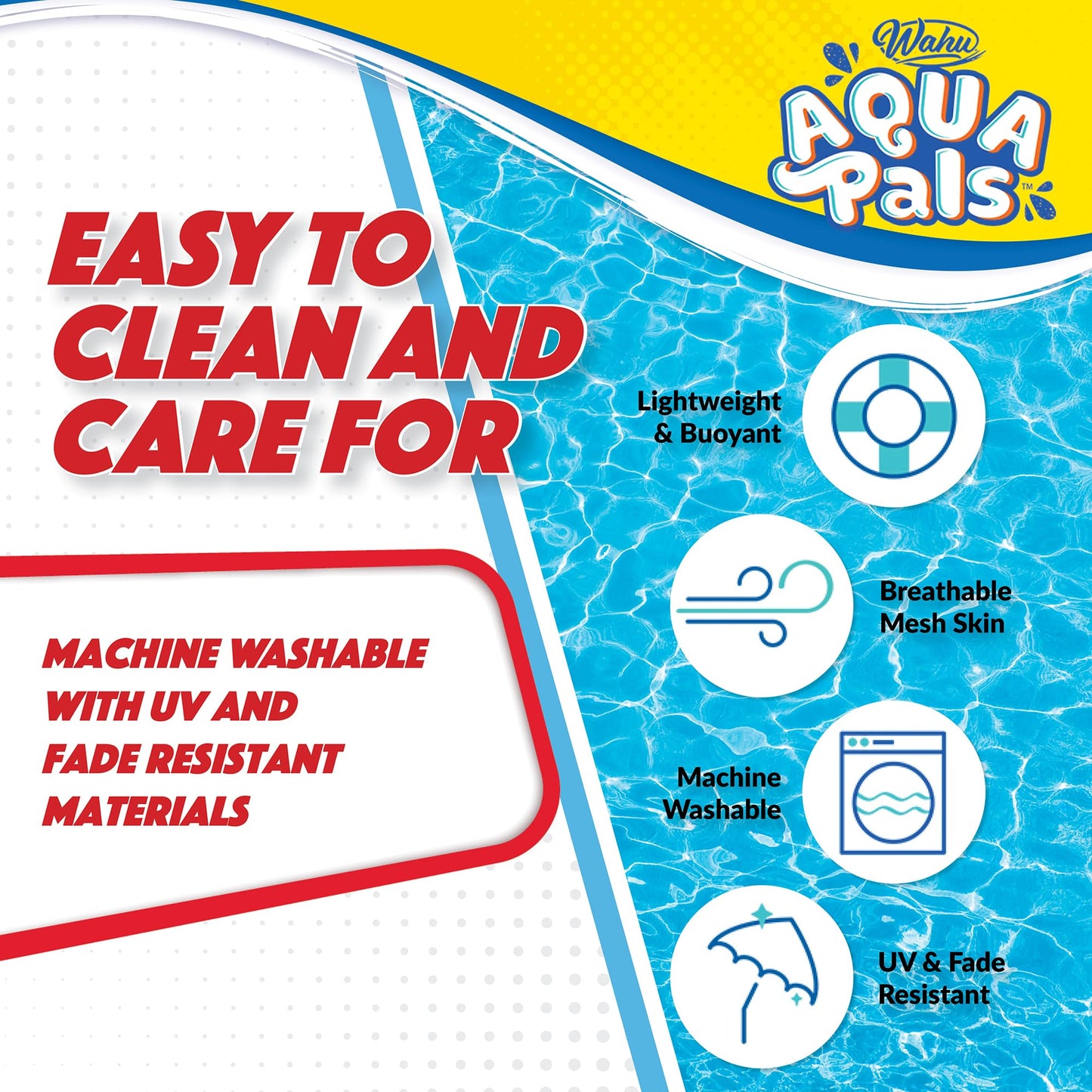 Wahu Aqua Pals Peppa Pig Medium - Plush Water Toy - Use at The Pool, Beach, Backyard, Bathtub or Indoors