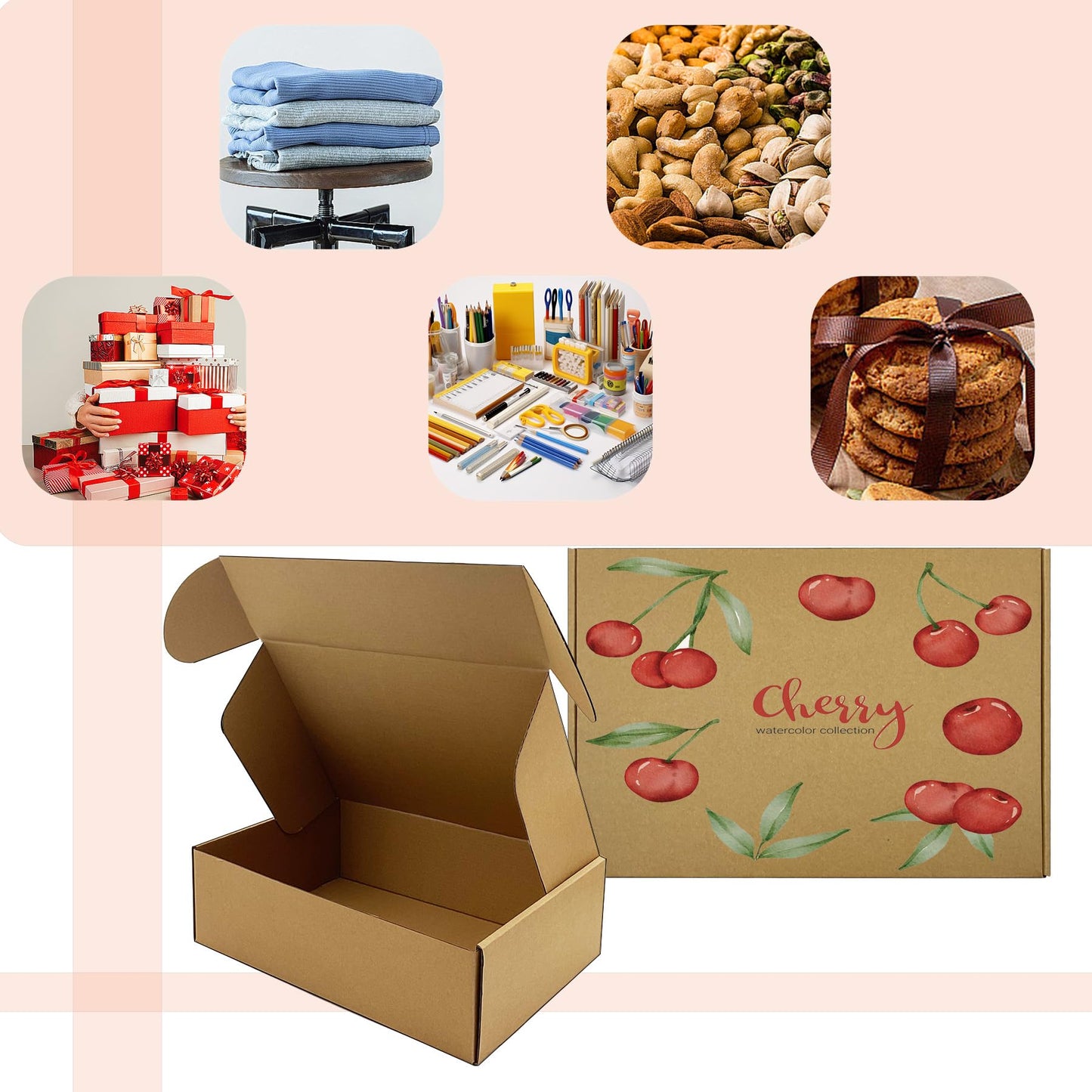 13 x 9 x 4 inch Shipping Boxes Set of 20， Brown Corrugated Cardboard Box Mailer Boxes for Packaging Small Business Shipping，Mailing Boxes Bulk for Birthday Wedding Party Book Literature Gift Giving