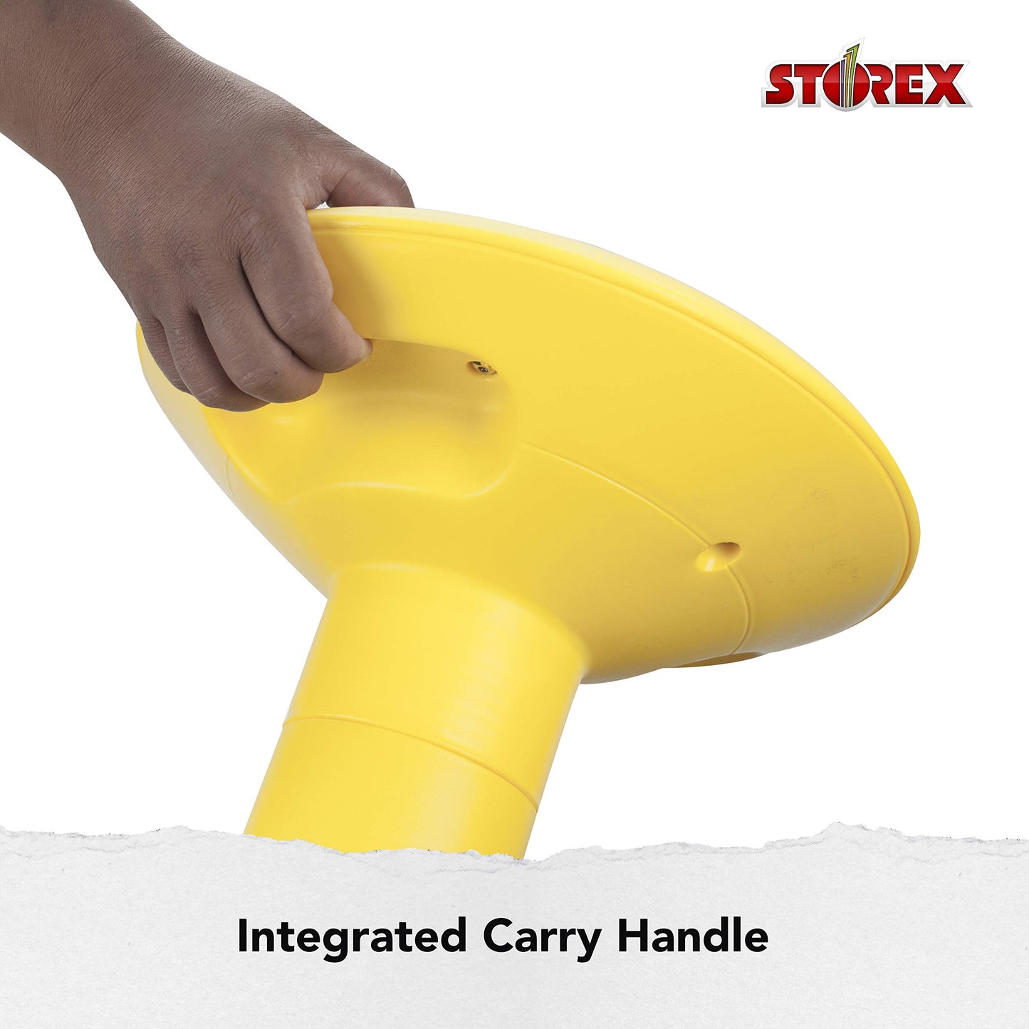 Storex Wiggle Stool – Active Flexible Seating for Classroom and Home Study, Adjustable 12-18 Inch Height, Yellow (00303U01C)