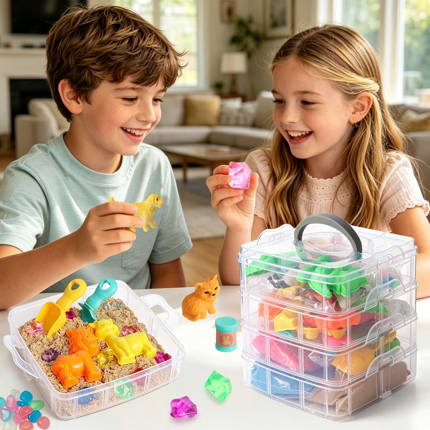 Dqoetort Stackable Sensory Bin