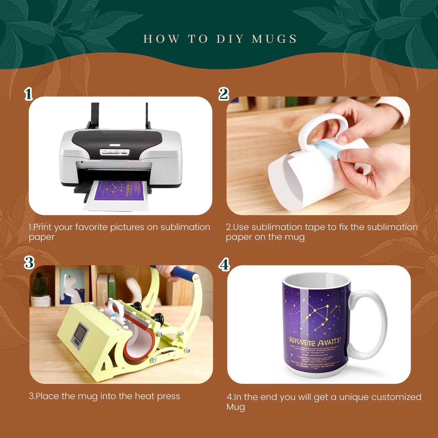 Joyclub Graduation Gifts 12 Set Sublimation Mugs Blank 15 oz Coffee Mugs Bulk White Ceramic Cups with Handle Tazas Para Sublimar for Coffee Latte Tea Milk Soup DIY Gifts