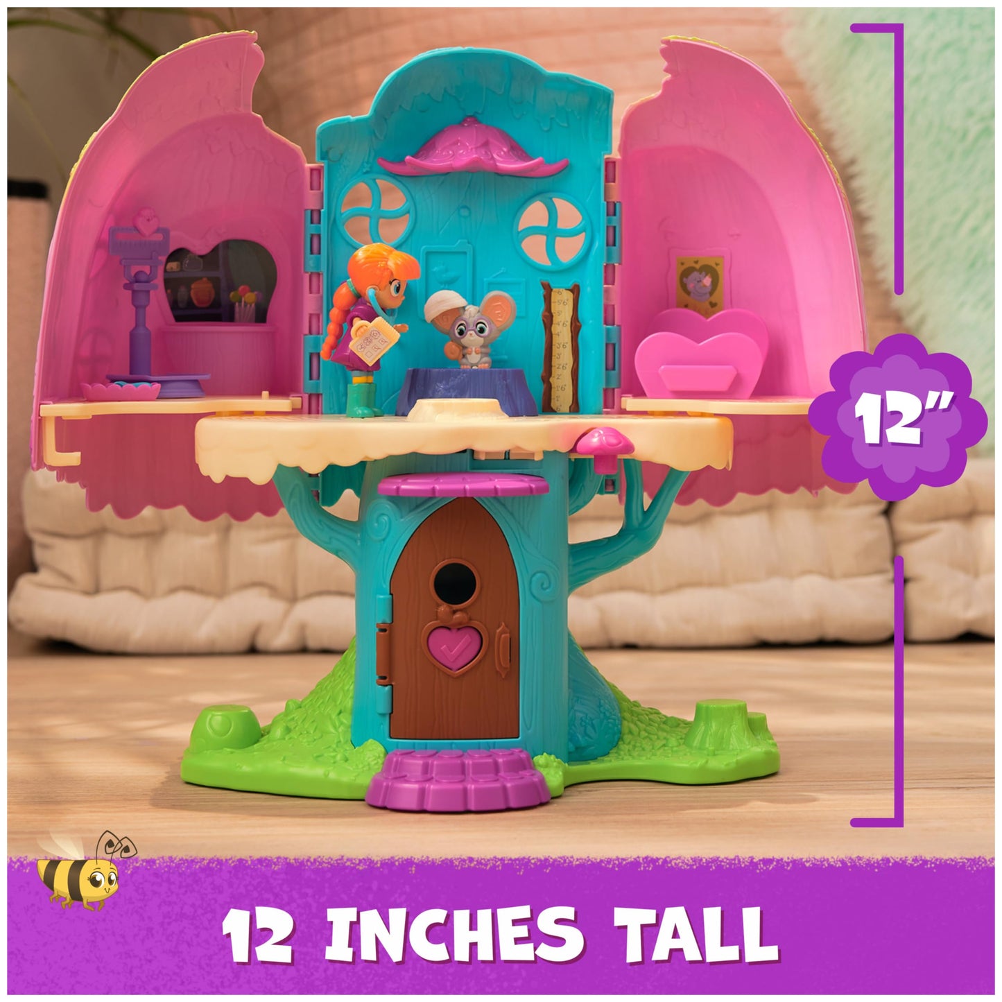 Vida the Vet, Vet Clinic, Treehouse Playset with Action Figures, Dollhouse Furniture & Accessories, Kids Toys for Girls & Boys Ages 3 and up