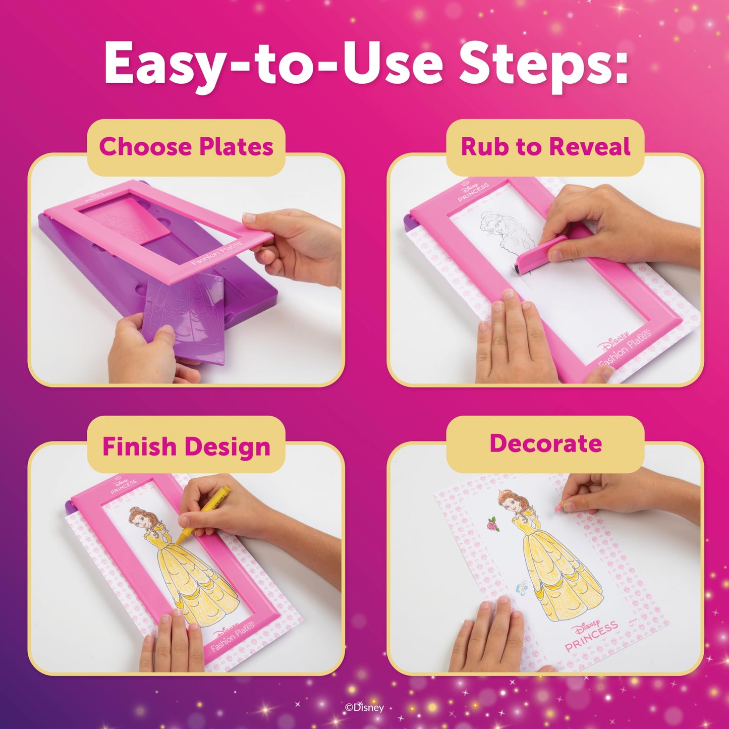 Fashion Plates Disney – Mix-and-Match Drawing Kit, Arts and Crafts
