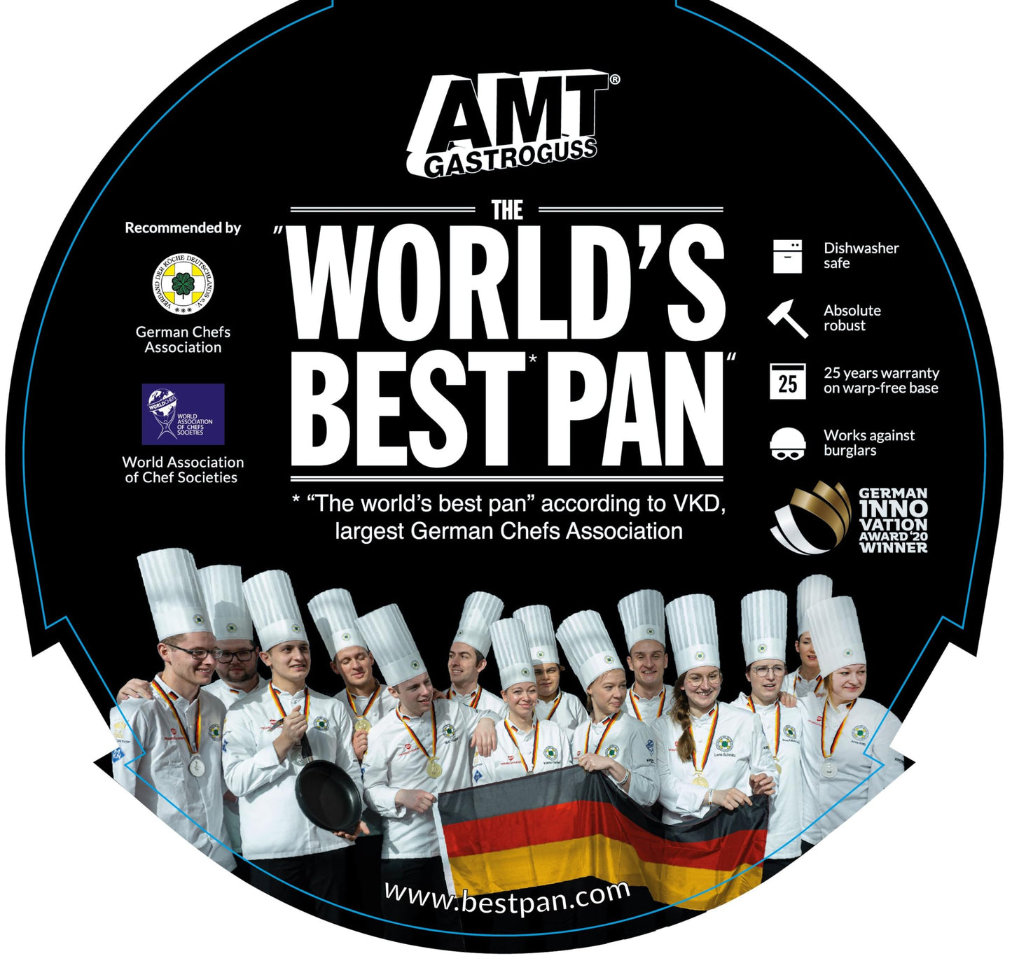 AMT Gastroguss The "World´S [.]" Professional Grill Plate BBQ, 53 x 33 cm, Stainless Steel Handles, die-cast Aluminium, Non-Induction, Lotan® Non-Stick Coating, AMZN-25333-G-BBQ-US