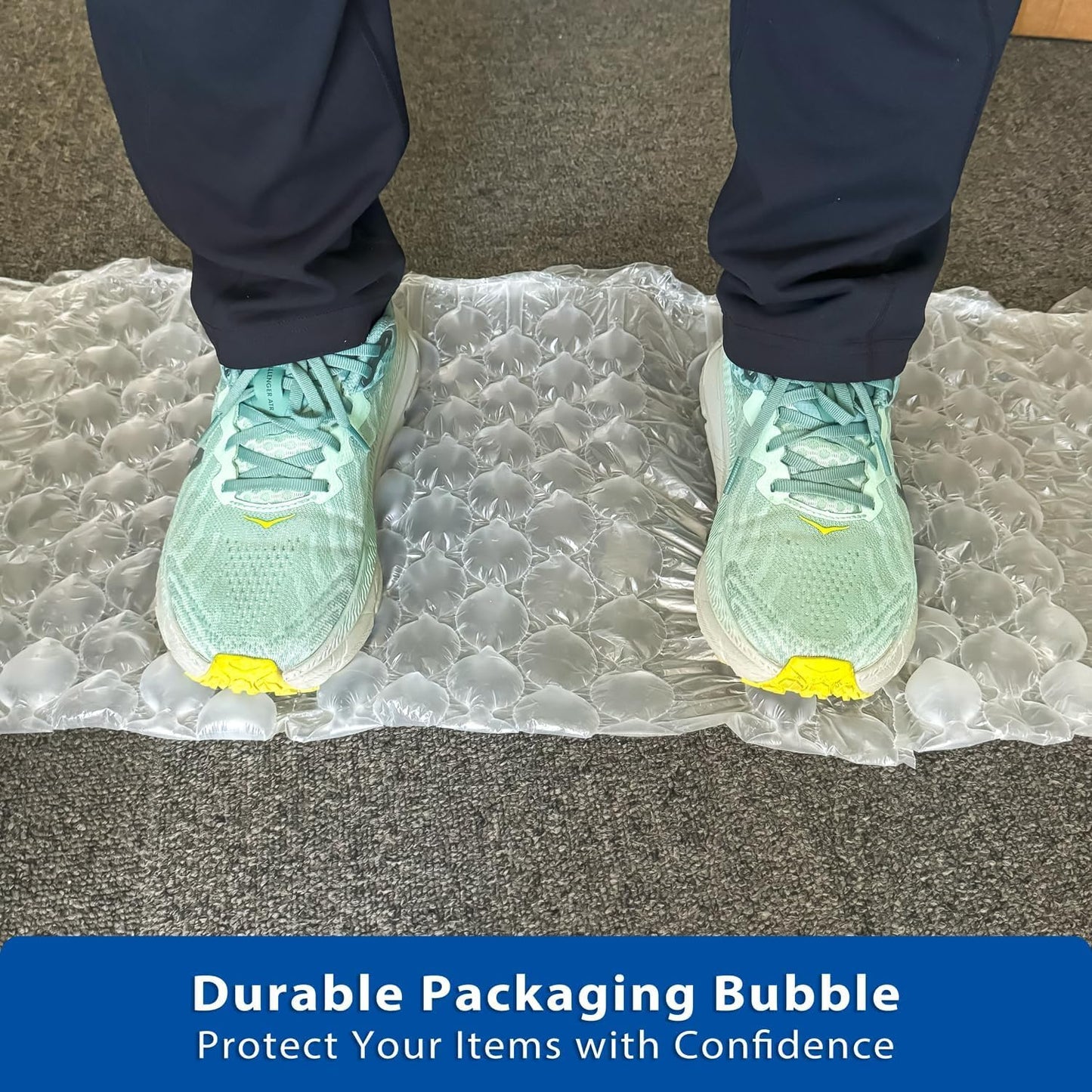 4 Rolls of 984 FT x 1/2" x 12" Wide Bubbles Roll Film - Perforated Every 12" | Large Bubble Air Pillow Wrapping | Clear Packaging Wrap Protection for Packing Moving Shipping Storage - 3,936 FT Total