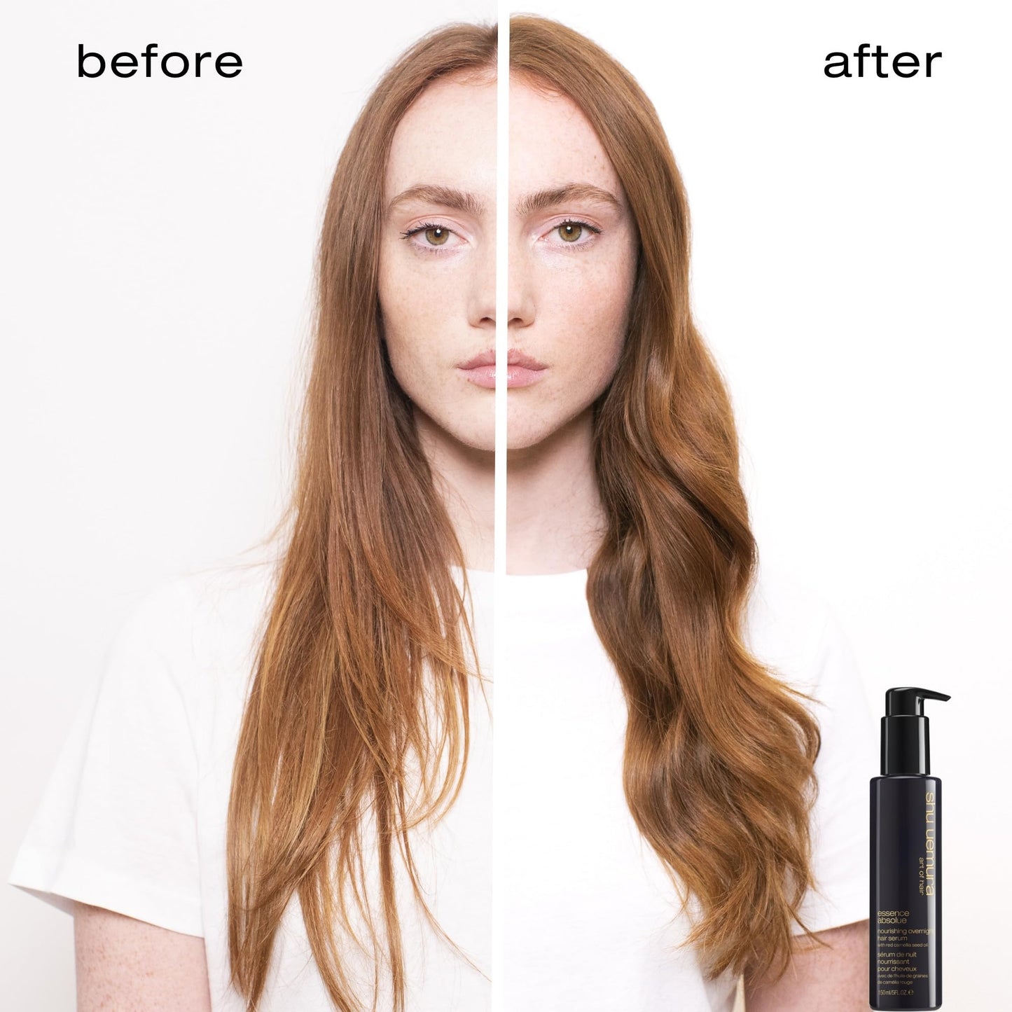 Shu Uemura Essence Absolue Nourishing Overnight Hair Serum | Hydrates, Nourishes, and Detangles | Reduces Frizz and Enhances Shine | Lightweight Formula Absorbs Overnight | Travel Size