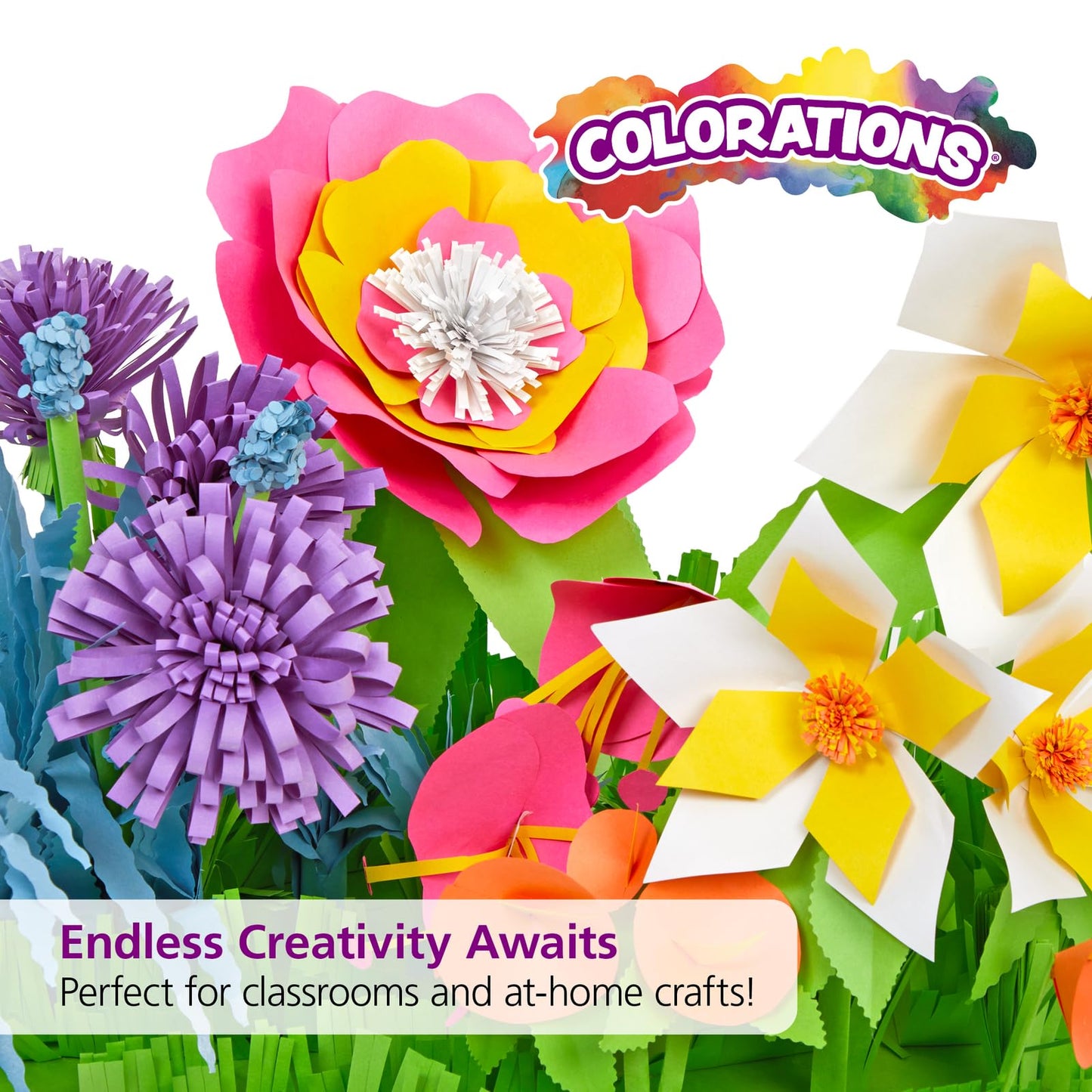 Colorations BRITESTK Colorations Bright Construction Paper Smart Pack (Pack of 600)