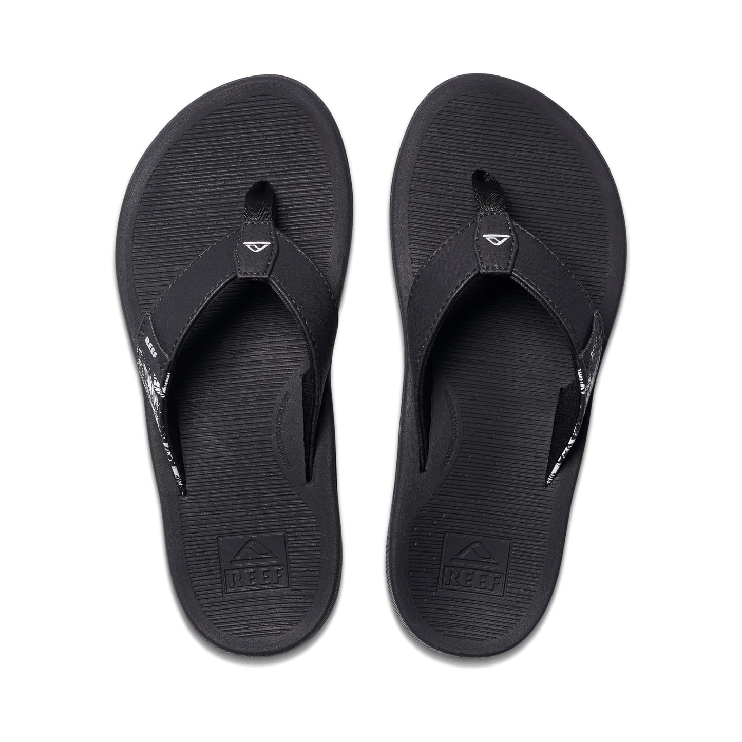 REEF Santa Ana Womens Sandal Black-White 9