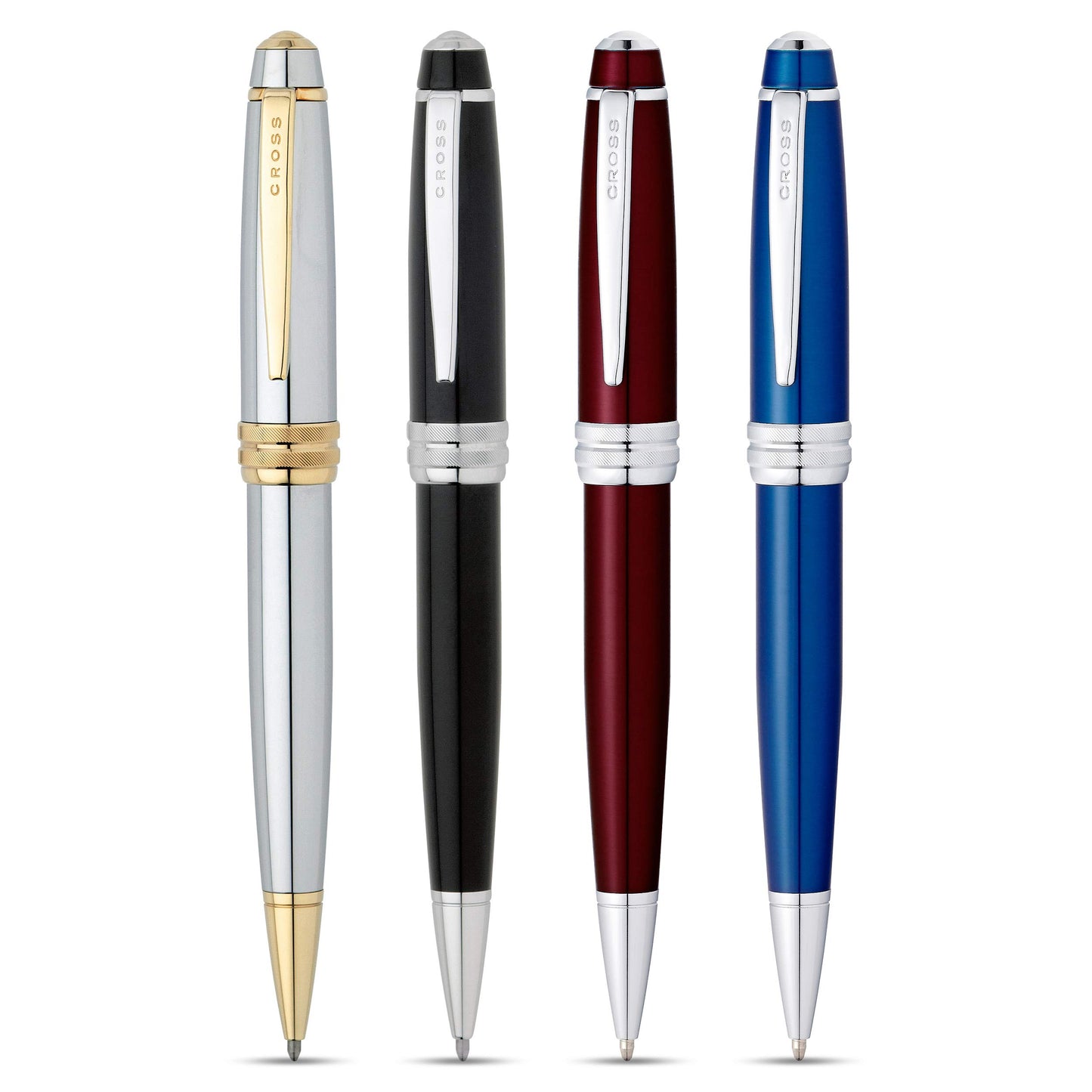 A. T. Cross Bailey red lacquer ball point pen with chrome plated fittings, 1 pack