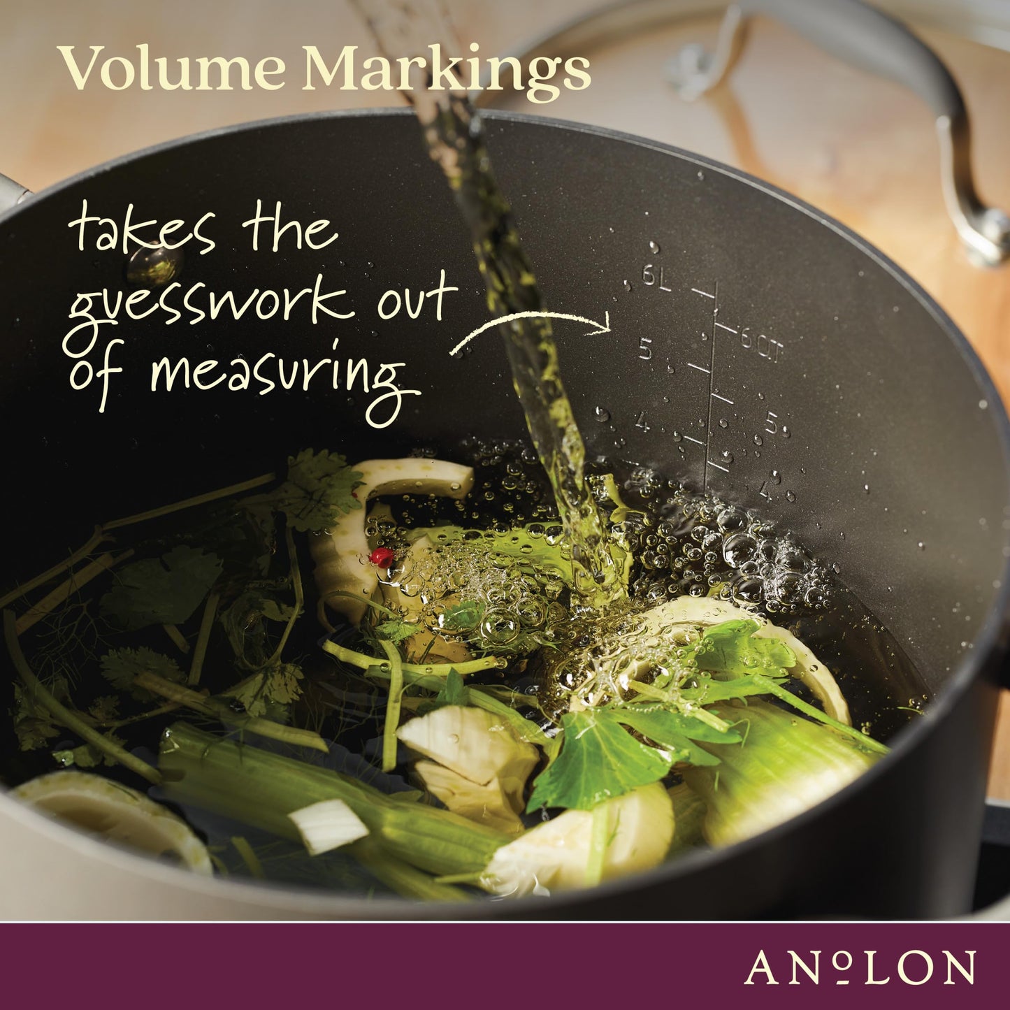 Anolon Advanced Home Hard-Anodized Nonstick Wide Stock Pot/Stockpot (7.5-Quart, Moonstone)