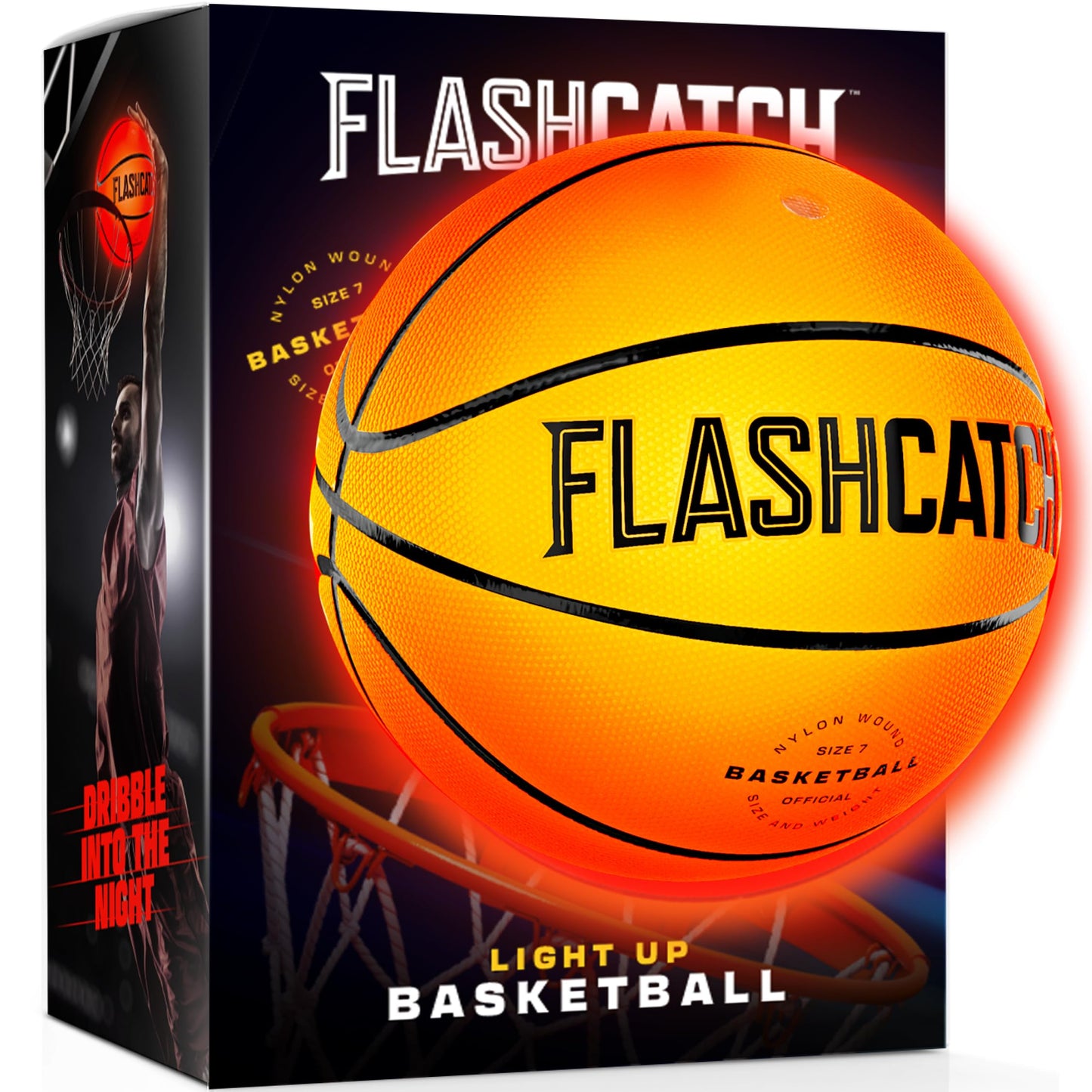 Light Up Basketball - Glow in the Dark - Sports Gear Accessories Gifts for Boys 8-15+ Year Old - Kids, Teens Gift Birthday Ideas - Cool Teen Boy Toys Ages 8 9 10 11 12 13 14 15 Age Outdoor Teenage