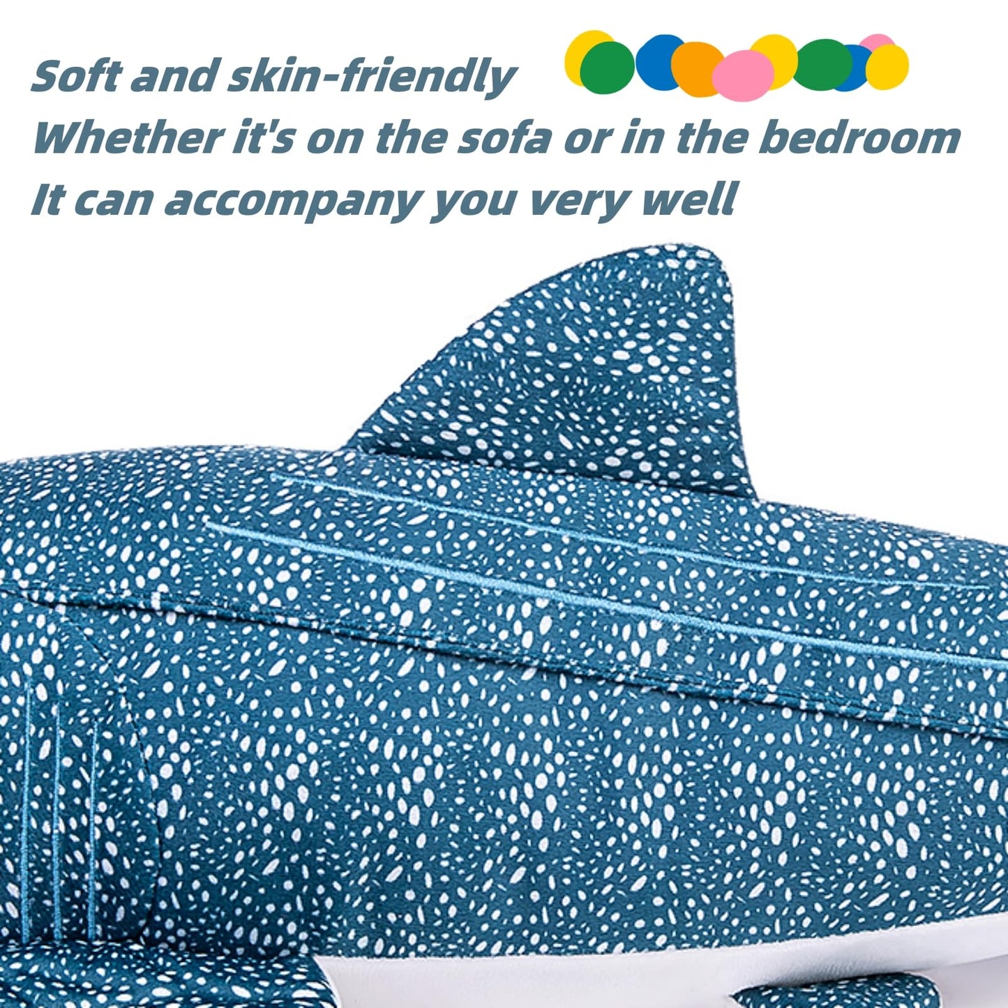 FRANKIEZHOU Simulation Giant Whale Shark Plush,Stuffed Animal,Plush Toy,Soft Toy,Stuffed Toy,Cuddly Toys,Gifts for Kids,31.5 Inches,Blue