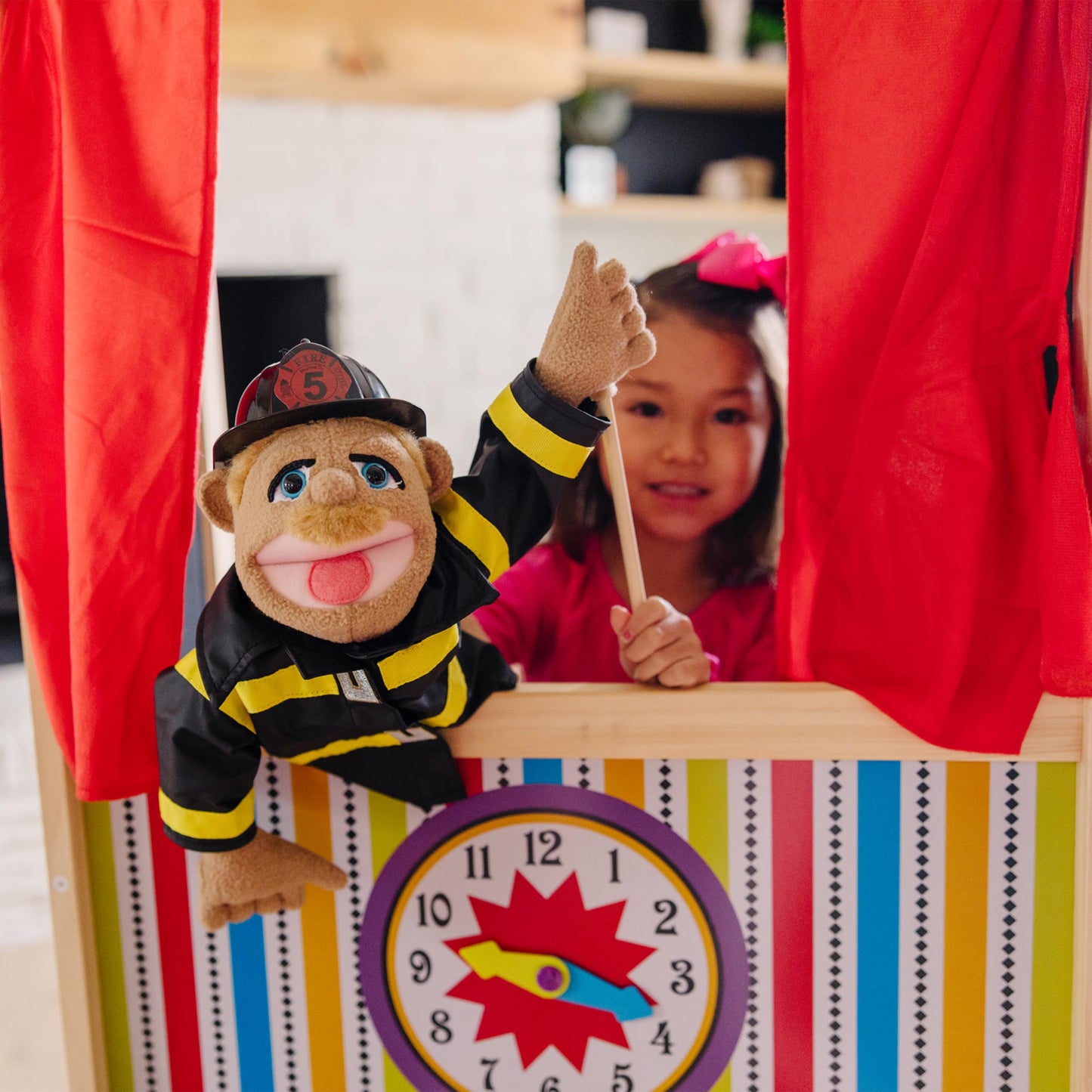 Melissa & Doug Rescue Puppet Set - Police Officer and FirefighterSoft, Plush Puppets for Kids Ages 3+