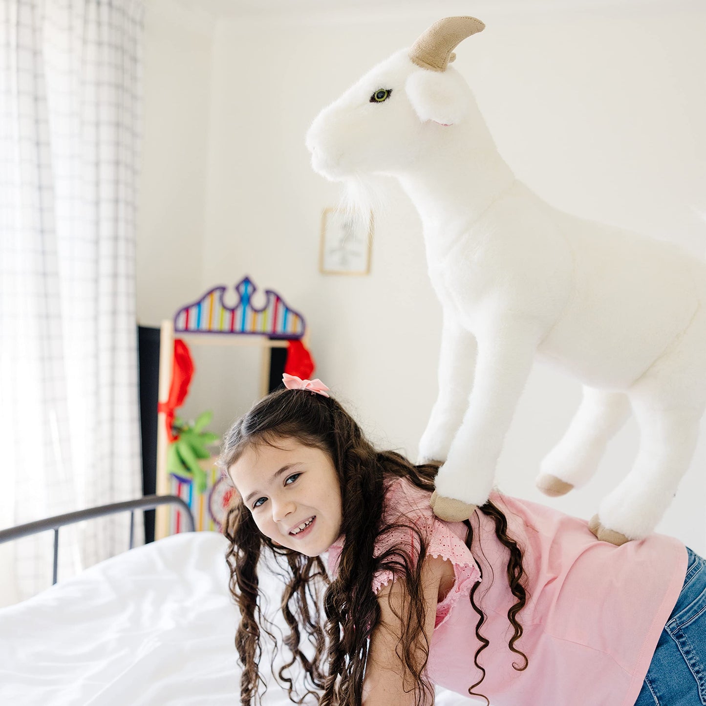 Melissa & Doug Giant Goat - Lifelike Stuffed Animal (22.5 inches Tall)