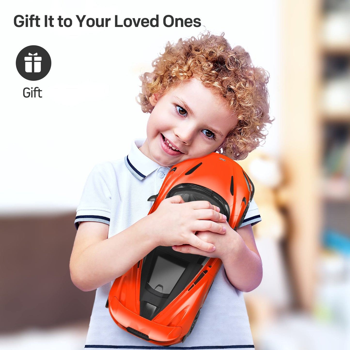 MIEBELY Remote Control Car, McLaren Rc Cars Officially Licensed 1/12 Scale 7.4V 900mAh Toy Car with 12km/h Fast Model Car Headlight for Adults Kids Boys Age 6-12 Year Birthday Ideas Gift Orange