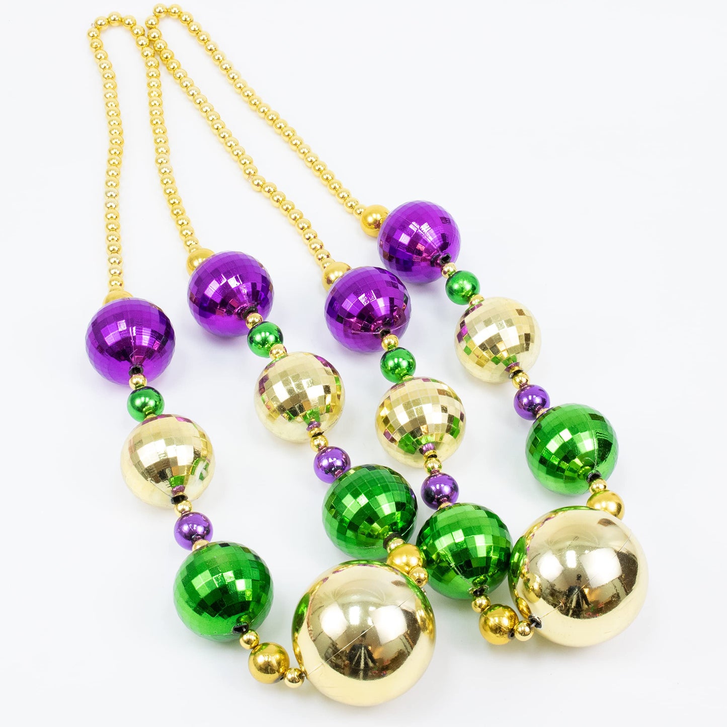 GiftExpress 6PC 44 Inch Jumbo Bead Necklace for Party Favors, Mardi Gras Festival, Parades