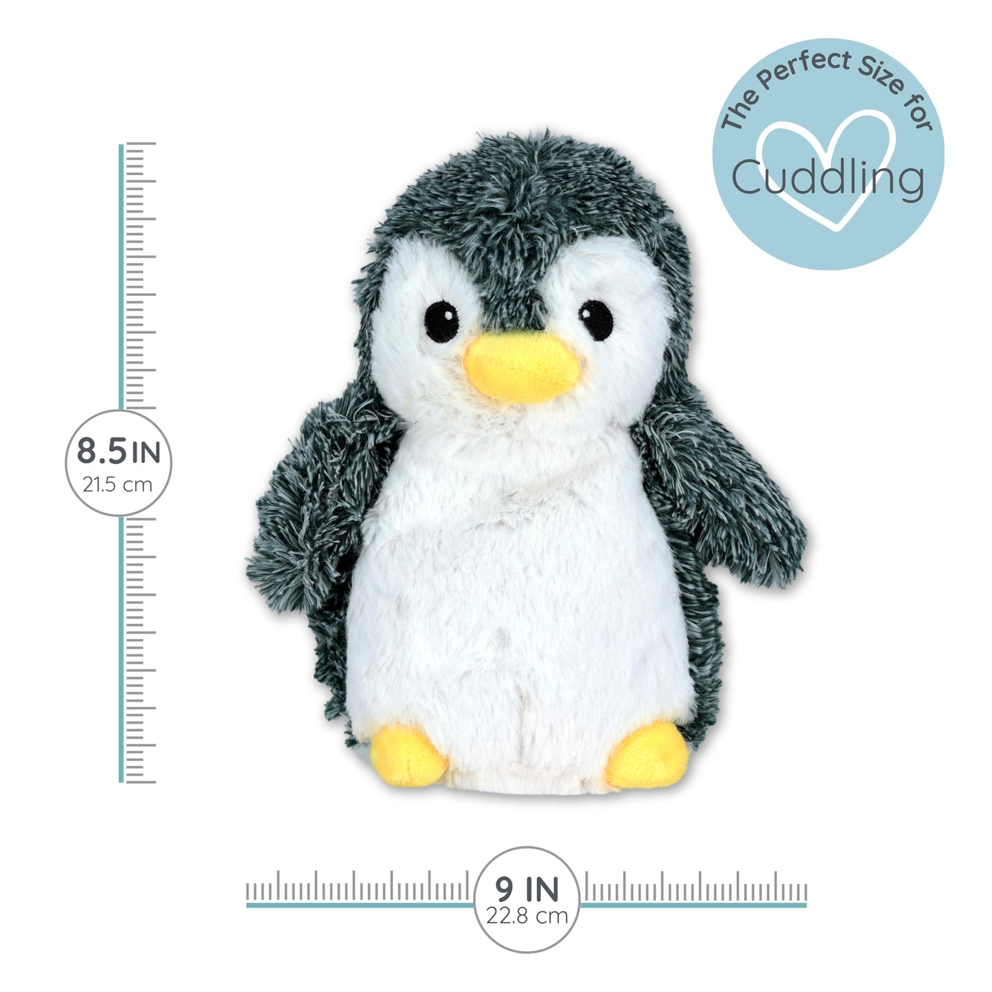 Warm Pals - Peppy Penguin - 1.5lbs - Cozy Microwavable Lavender Scented Plush Toys - Heated Stuffed Animal - Heatable Coolable Bedtime Comfort Plushie