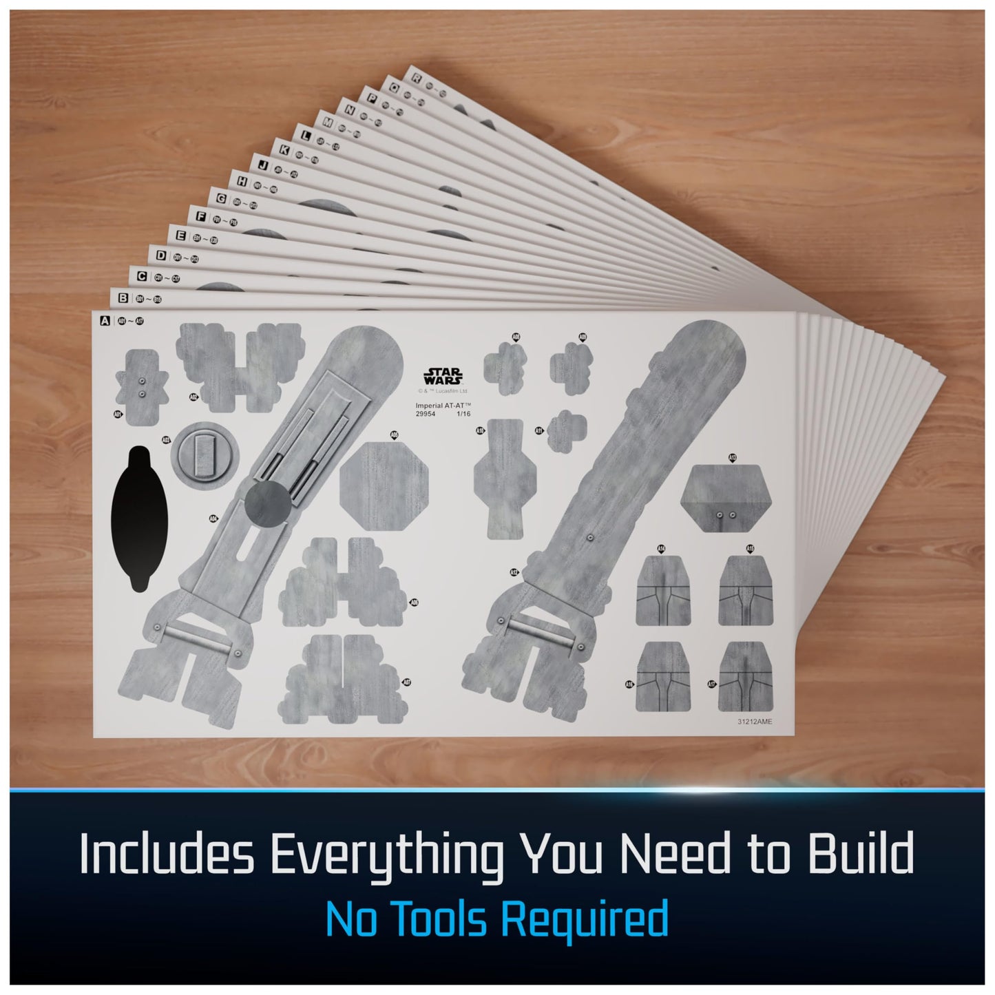 4D Build, Star Wars Imperial at-at 3D Model Kit, Star Wars Collectibles & Desk Decor, Adult Puzzle, Building Toys, 3D Puzzles for Adults & Teens, 238 Pieces, for Ages 12 & Up