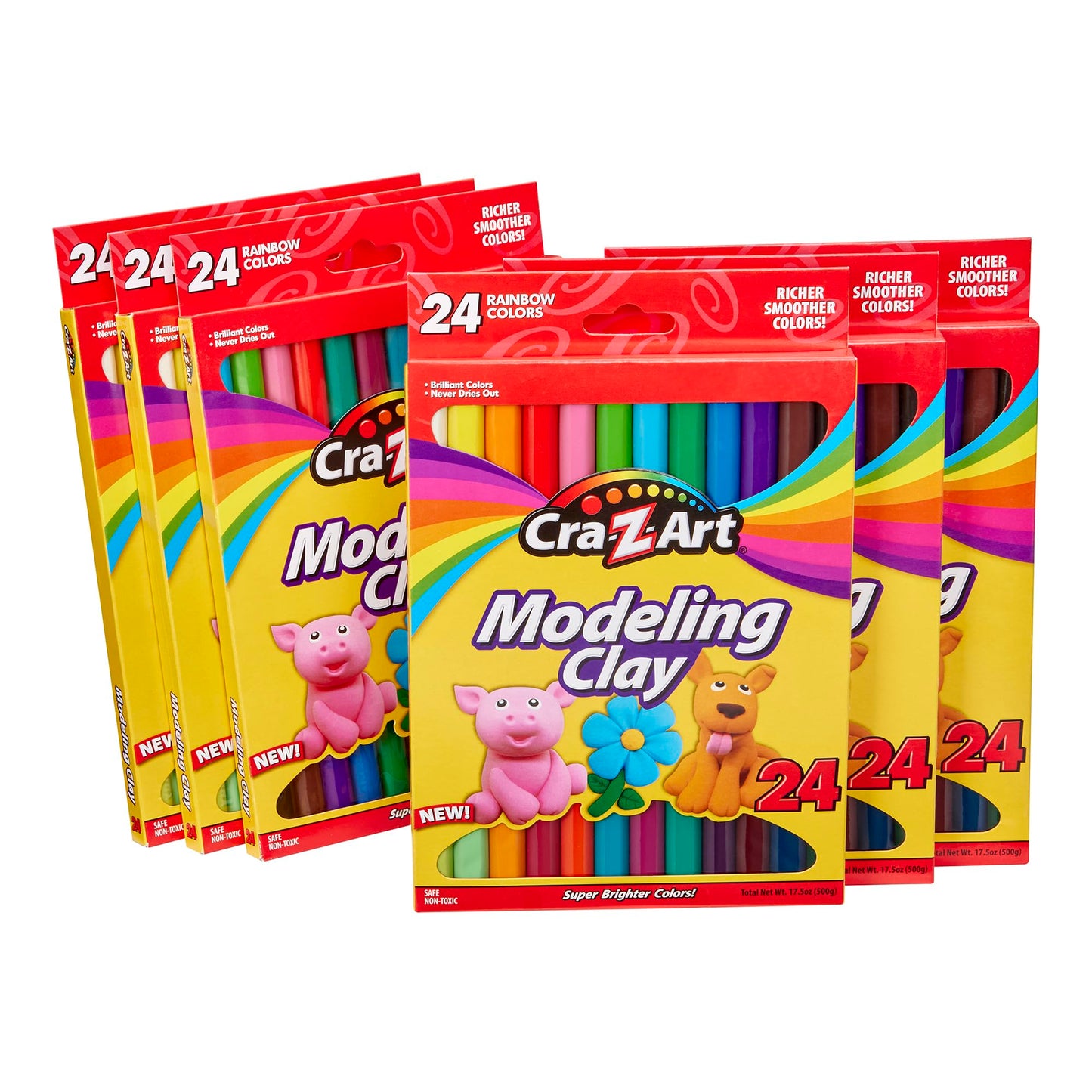 CRA-Z-Art Bulk Modeling Clay - 6 Pack of 24 Count Modeling Clay