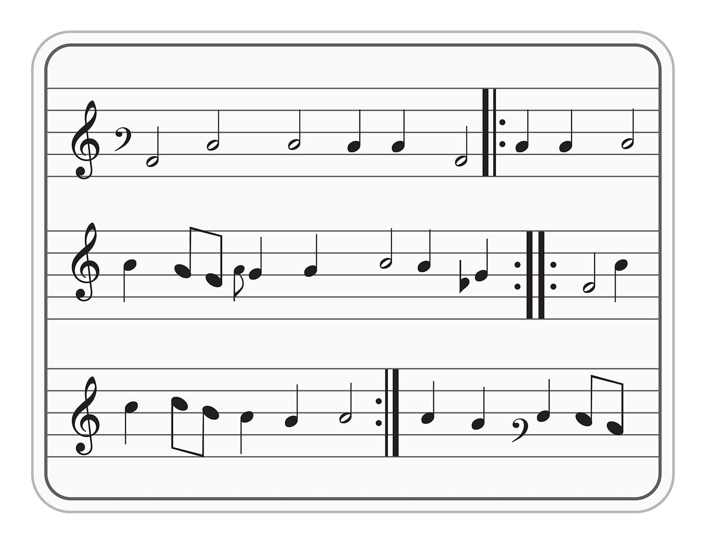 Scribbledo 10 Pack Dry Erase Music Staff Lap White Boards 9"X12" l Write Musical Notes and More Whiteboard (Double Sided) Music Classroom Supplies Must Haves Includes 10 Erasers