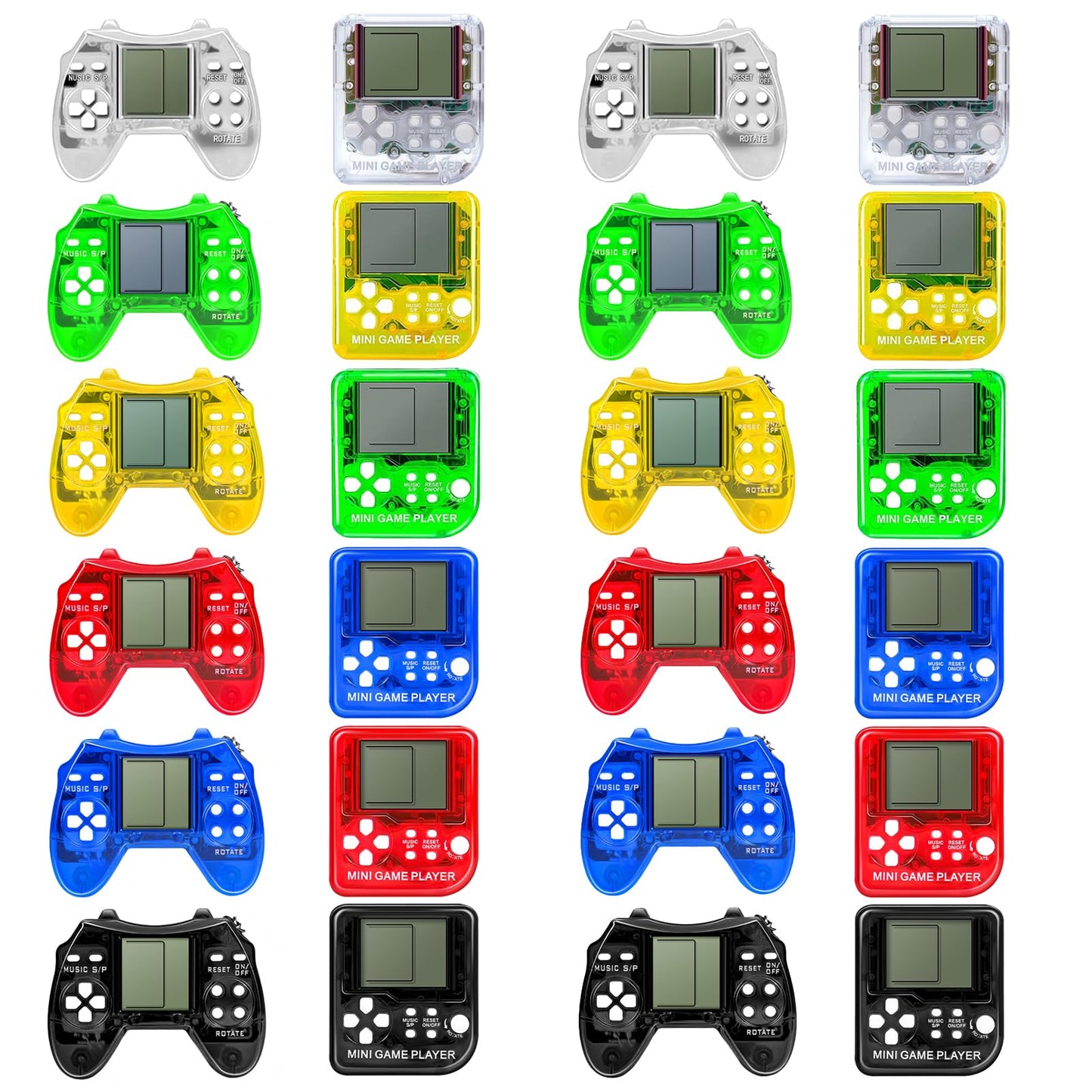 Sinikoro 24pcs Video Game Party Favors for Kids Video Game Keychain Video Game Birthday Party Supplies