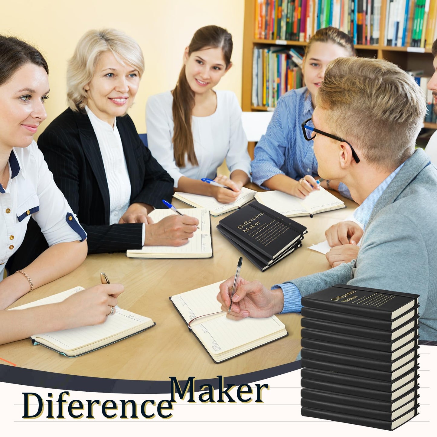 Chiisong 24 Pcs Employee Appreciation Gifts A6 Small Leather Journals Bulk Inspirational Different Maker Notebook Thank You Gift for Women Leadership Coworker Team Staff Christmas (Black)