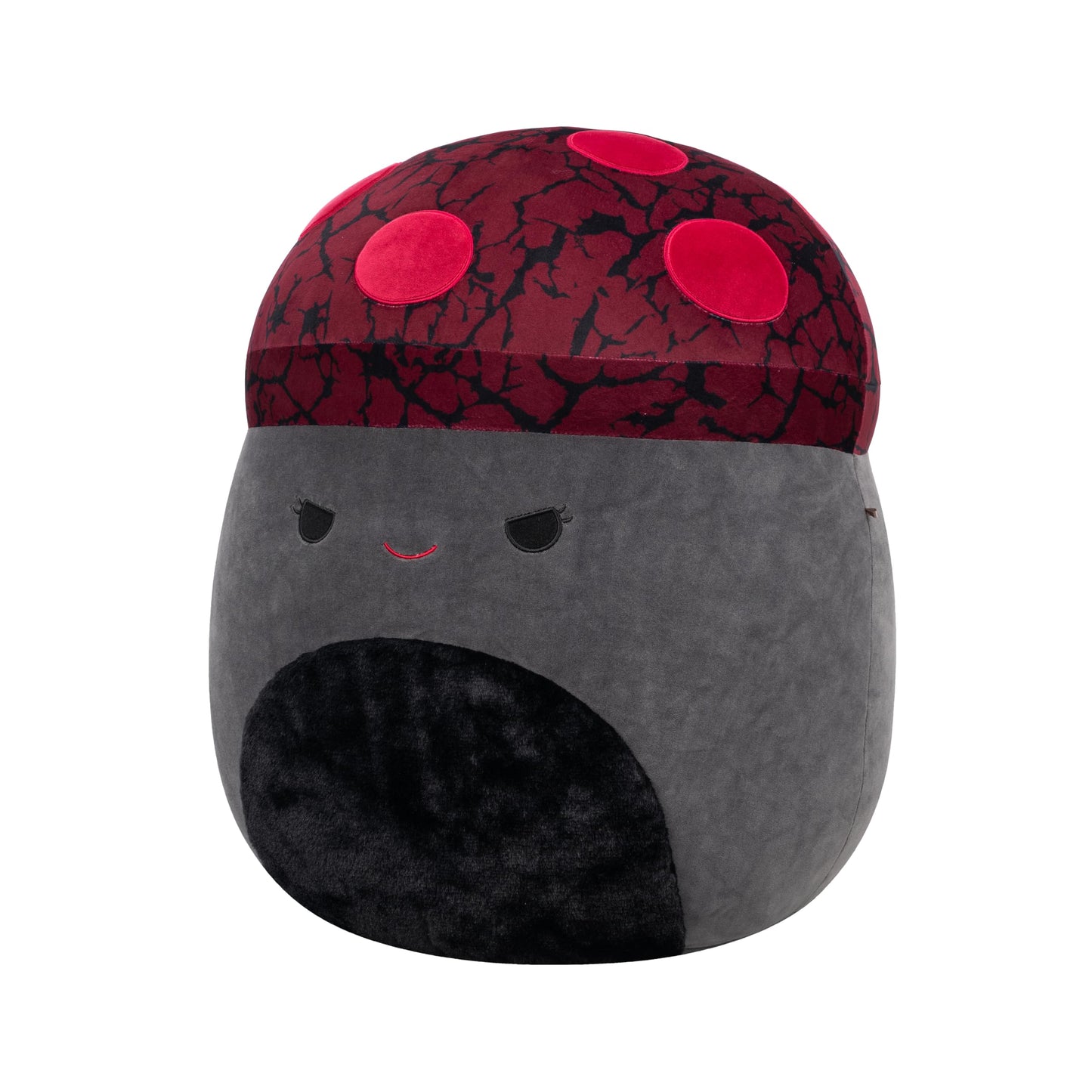 Squishmallows 20" Gert - Maroon and Black Mushroom W/Mischievous Eyes and Crackle Head