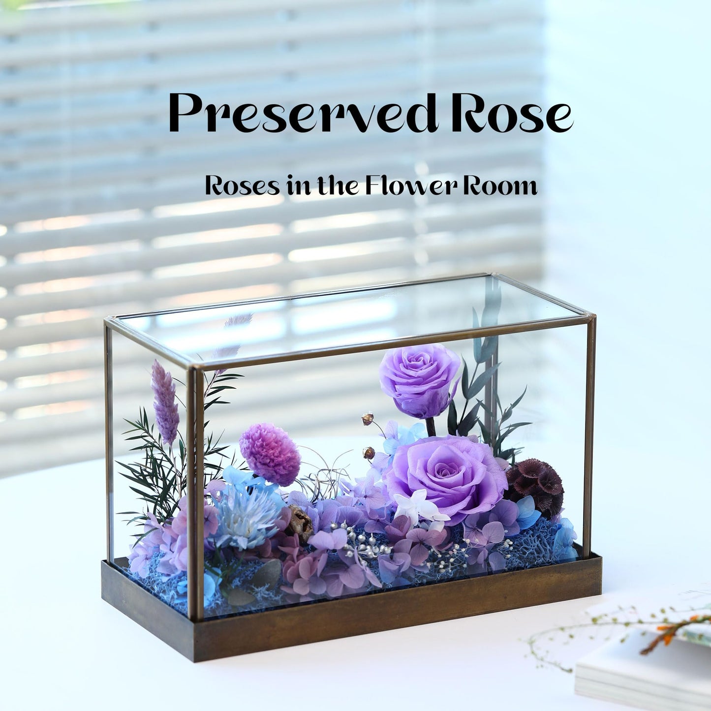 Mothers Day Flowers Roses Gifts for Women,Forever Real Preserved Rose in Glass Dome,Mothers Day Purple Roses Gifts for Her Wife Women Girlfriend Best Friend