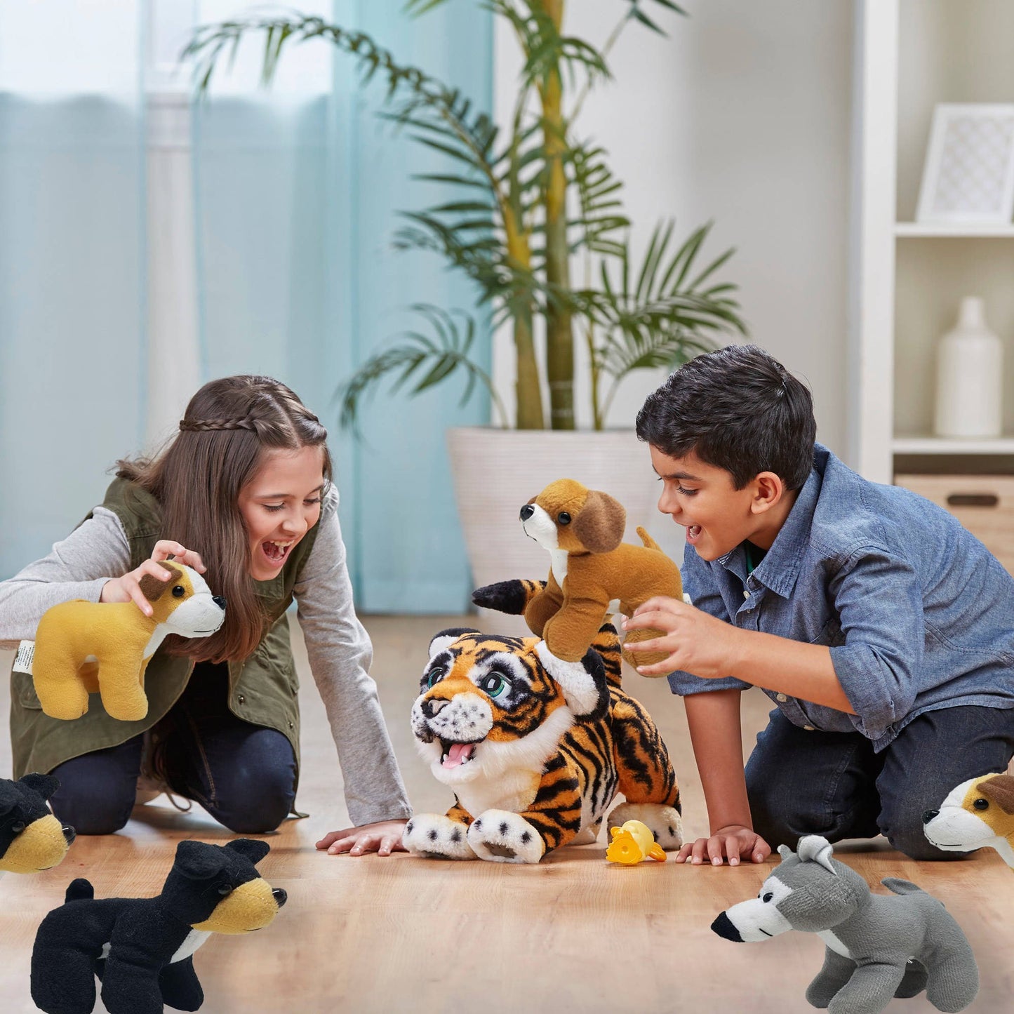 Plush Dogs Animals (12 Pack) Assorted Stuffed Puppies - 5 Inches, Small Plushed Animals, 6 Designs - For Birthday Party Favors Gifts for Kids By 4E's Novelty