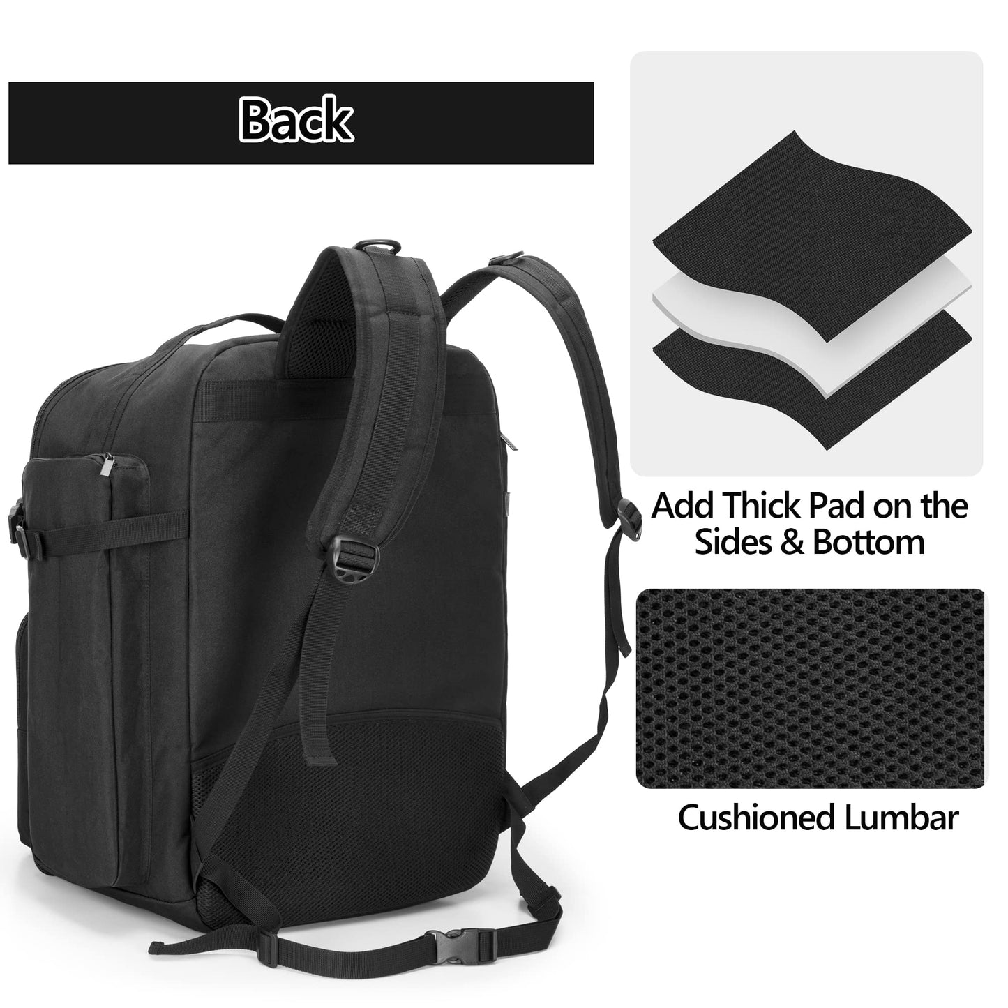 GOBUROS RC Backpack for 1/10 Car, RC Storage Bag with Multi Pockets for Tools and Other Accessories, Easy Carrying with Adjustable Shoulder Strap (Patent Design)