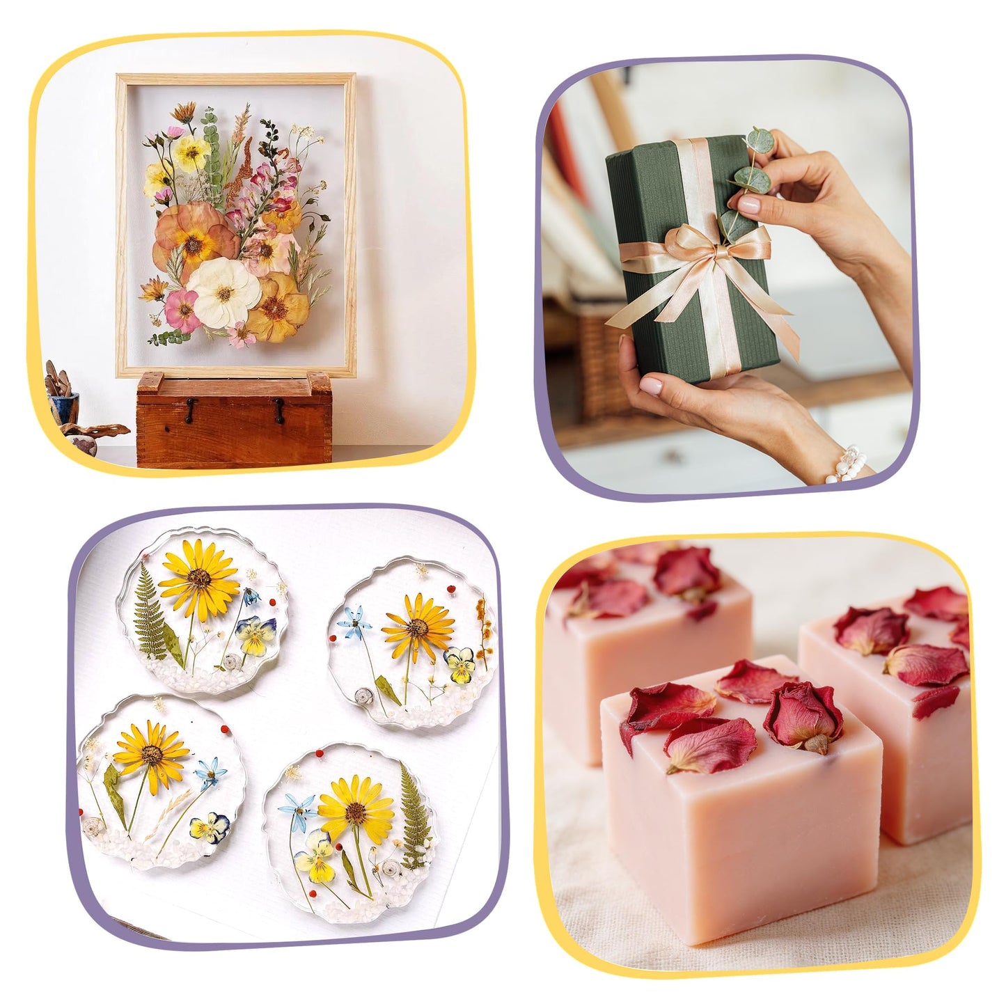 SouStoCol Flower Press, Extra Large Flower Press Kit - 11"x11" 10 Layers Flower Pressing Kit for Pressed Flowers, Plant Flower Preservation Kit for Bookmarks, DIY Craft Art, Flowers Drying