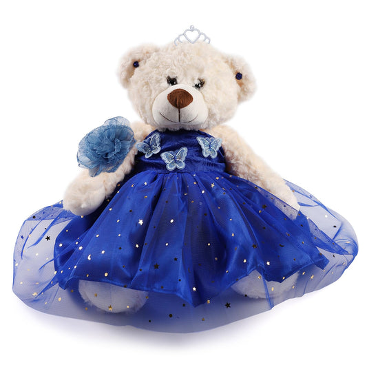 Cisina Quinceanera Doll Quince Teddy Bear with Dress,Quinceanera Decorations for Girls Gifts,OSO De Peluche para 15 Años Con Vestido,Centro De Mesa Muñecas para 15 Años Quinceañeras-Royal Blue
