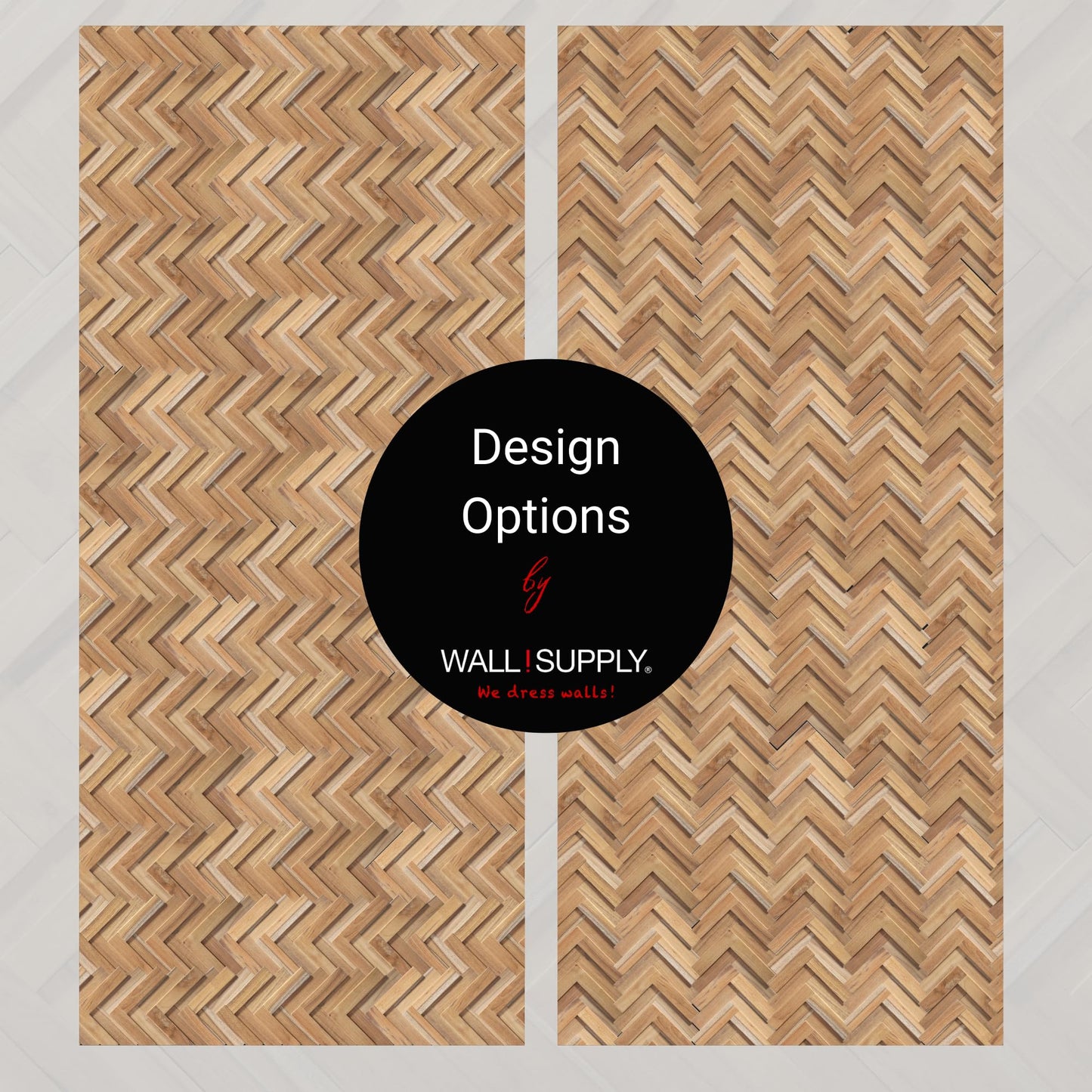Wall!Supply 3D Wall Panels – Reclaimed Herringbone Asian Teak Wood – Home Decor Wallpaper Alternative for Living Room, Bedroom & Office – Easy DIY Installation – 16 Pack, Covers 11.63 Sq Ft