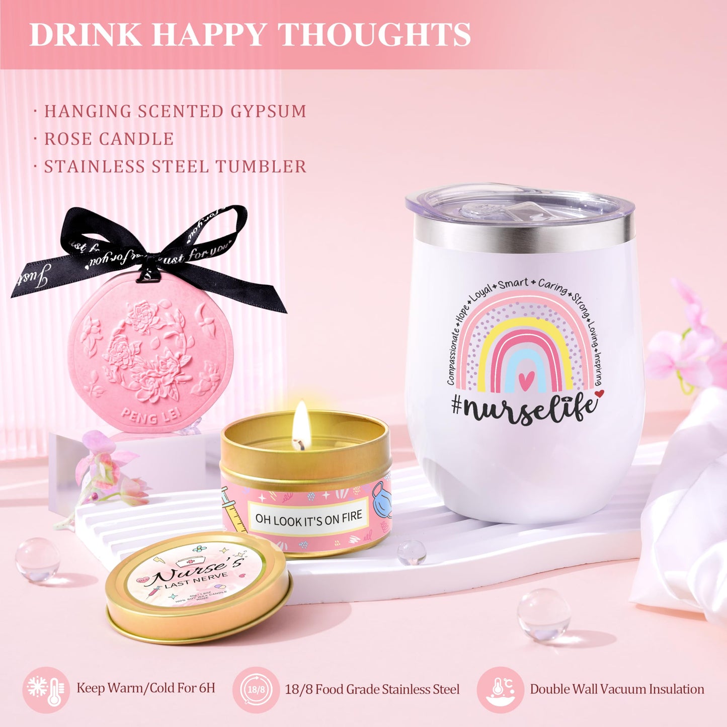 Nurse Gifts for Women, Nurses Day 2026 Gift, Nurses Week Gift Nurse Appreciation Gifts Set, Get Well Soon Care Package Relaxing Spa Set, Thank You Box for Nursing, RN, Nur se Practitioner