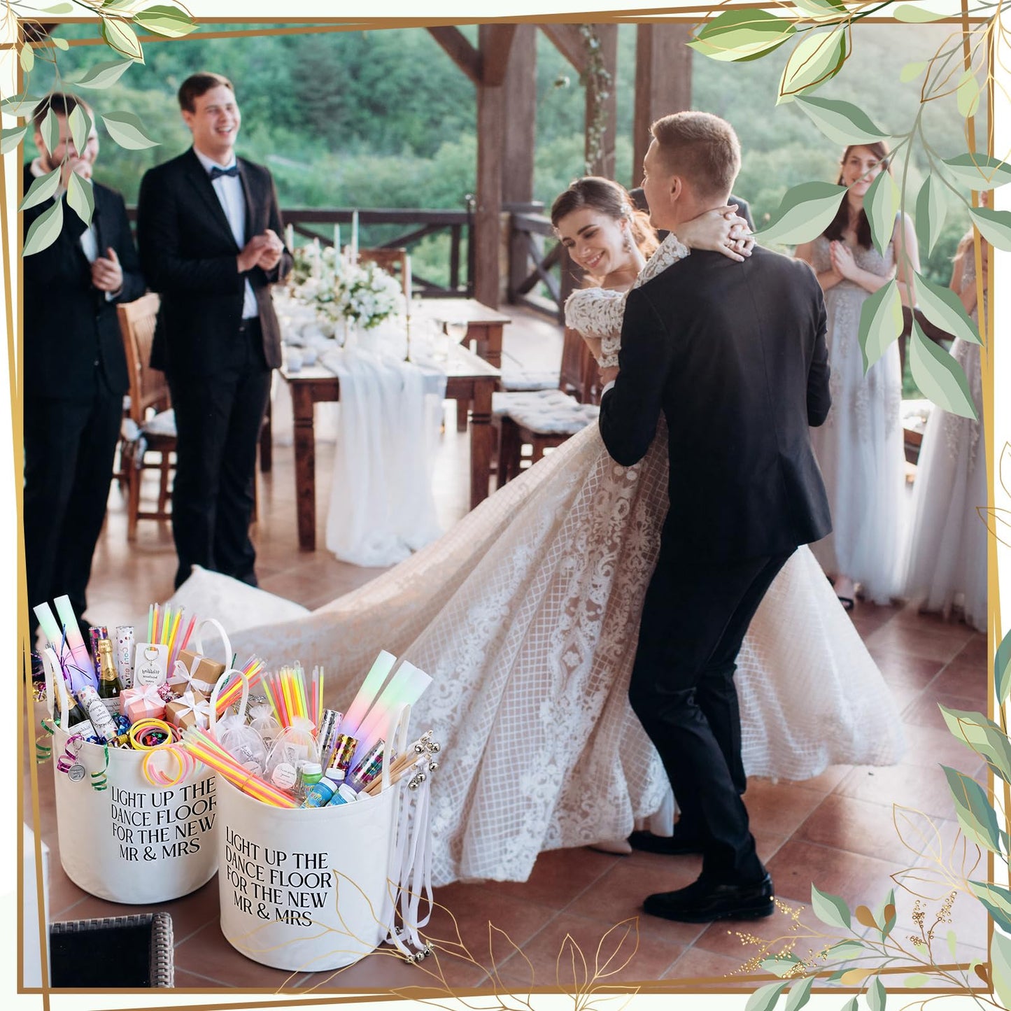 Yungyan 2 Pcs Wedding Baskets with Handles 12 Inch White Large Glow Sticks Storage Baskets for Glow Sticks Flowers Flip Flops Trug for Wedding Picnics Decoration Party Favors Gift Garden