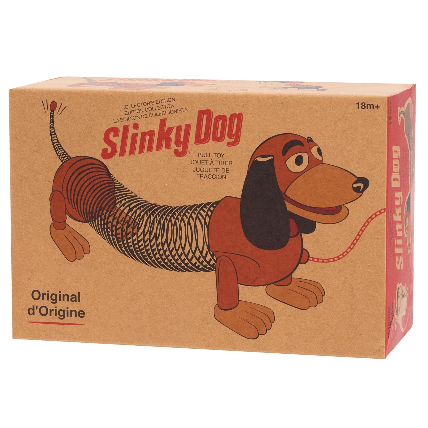 Retro Slinky Dog, The Original Walking Spring Toy, Vintage Spring Toys, Stretches to 14 Inches Long, Kids Toys for Ages 18 Month, Gifts and Presents