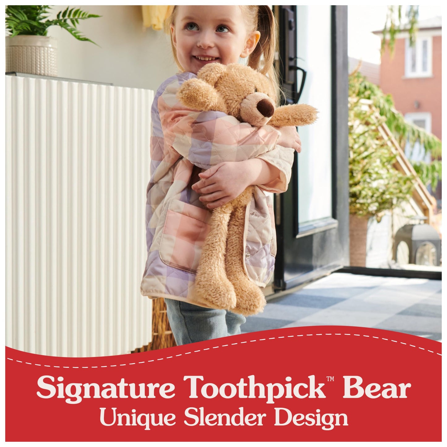 GUND Toothpick Classic Teddy Bear, Premium Stuffed Animal for Ages 1 and Up, Beige, 15