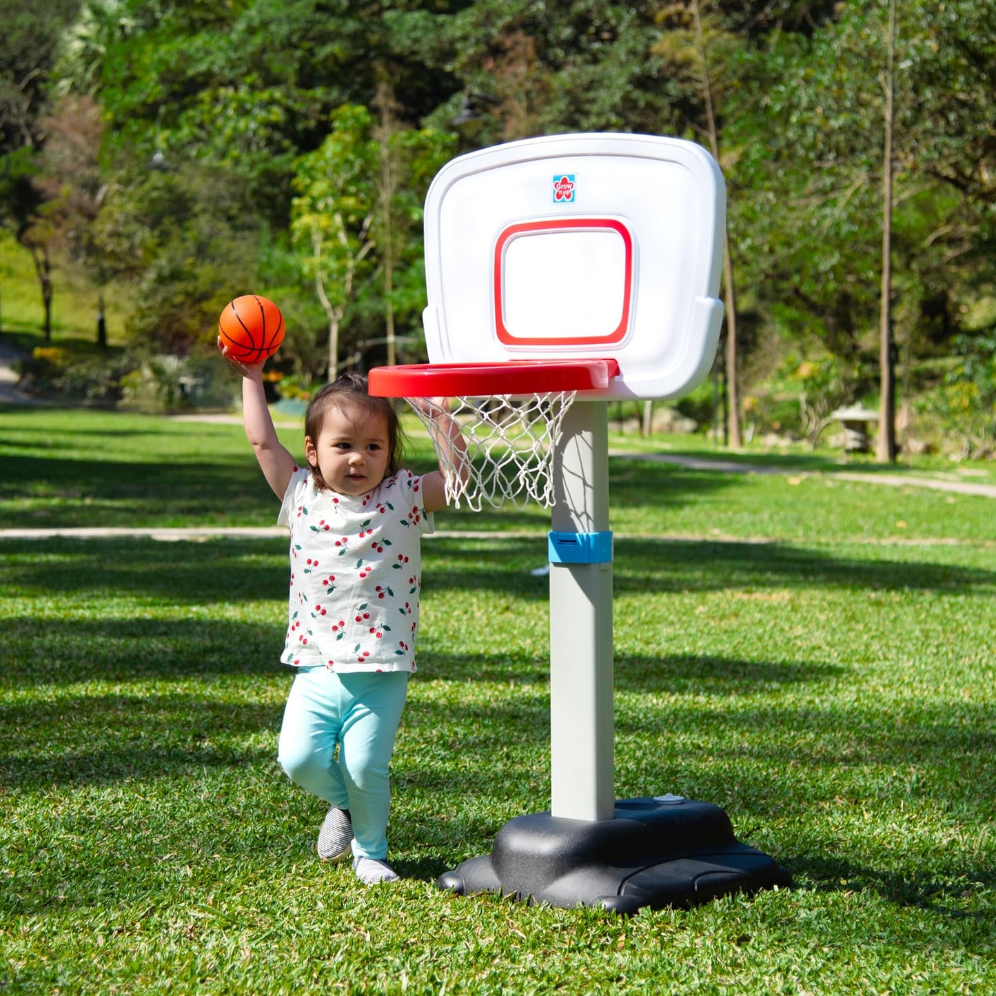 Grow’n Up® Basketball Stand, Sturdy & Durable, Kids Shoot Hoops, Basketball Games, Easy Assembly, Adjustable Heights, Ages 1.5+