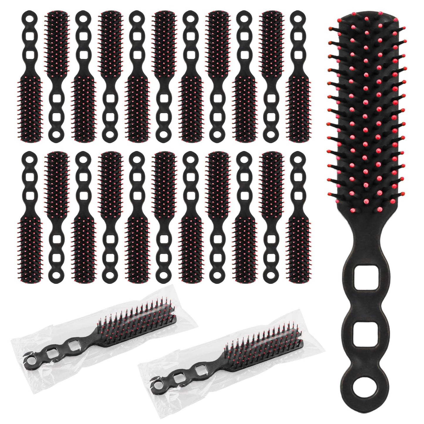 Bulk Hair Brushes for Homeless Individually Wrapped, Hair Brush Bulk, Hair Brush for Curly Hair Suitable for Homeless,Shelter,Air Bnb/Hotel/Guest Apartment (150 PCS)